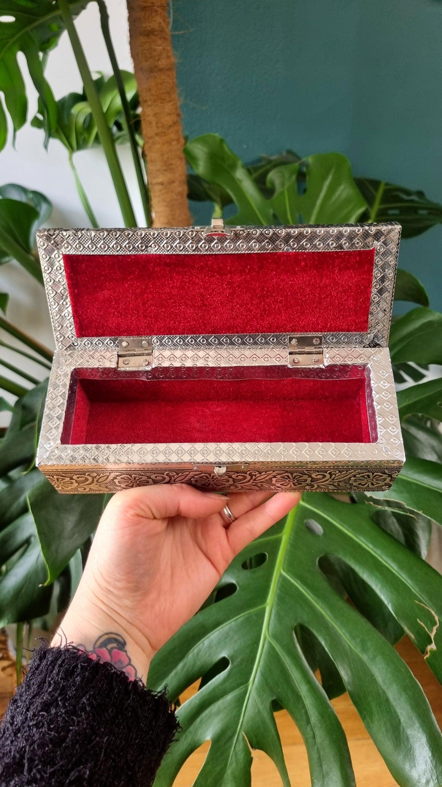Coffret en métal triple lune