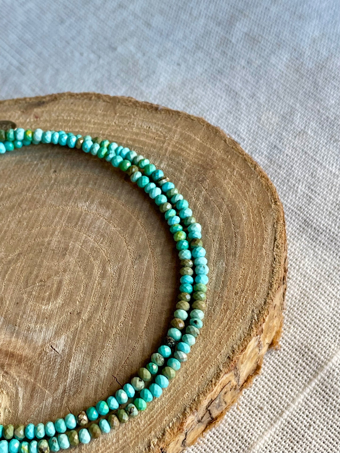 Collier facetté - Turquoise du Tibet