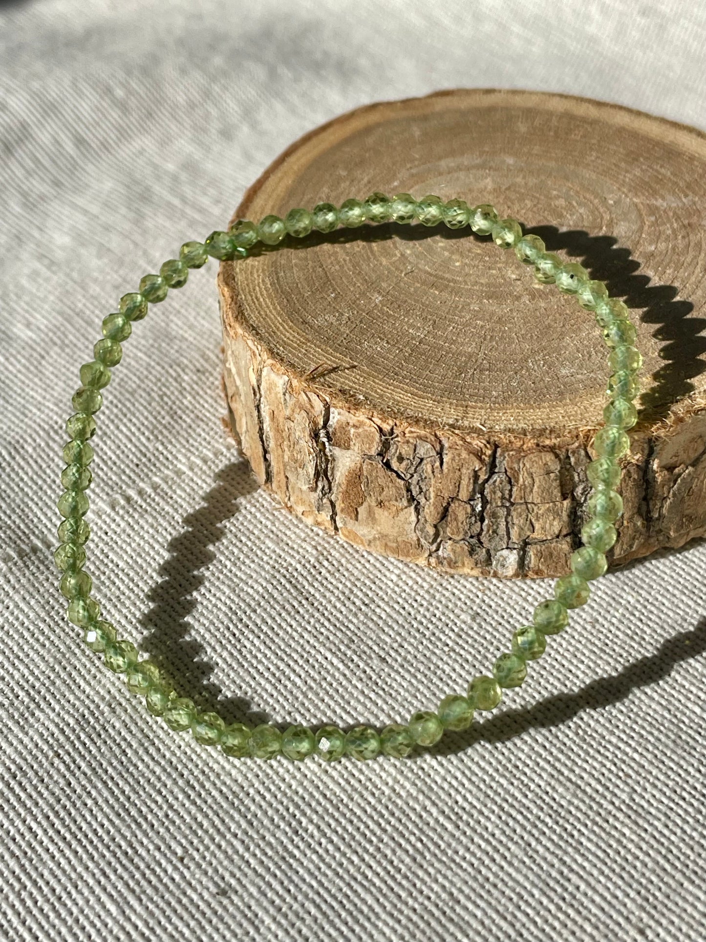 Peridot Faceted Bracelet