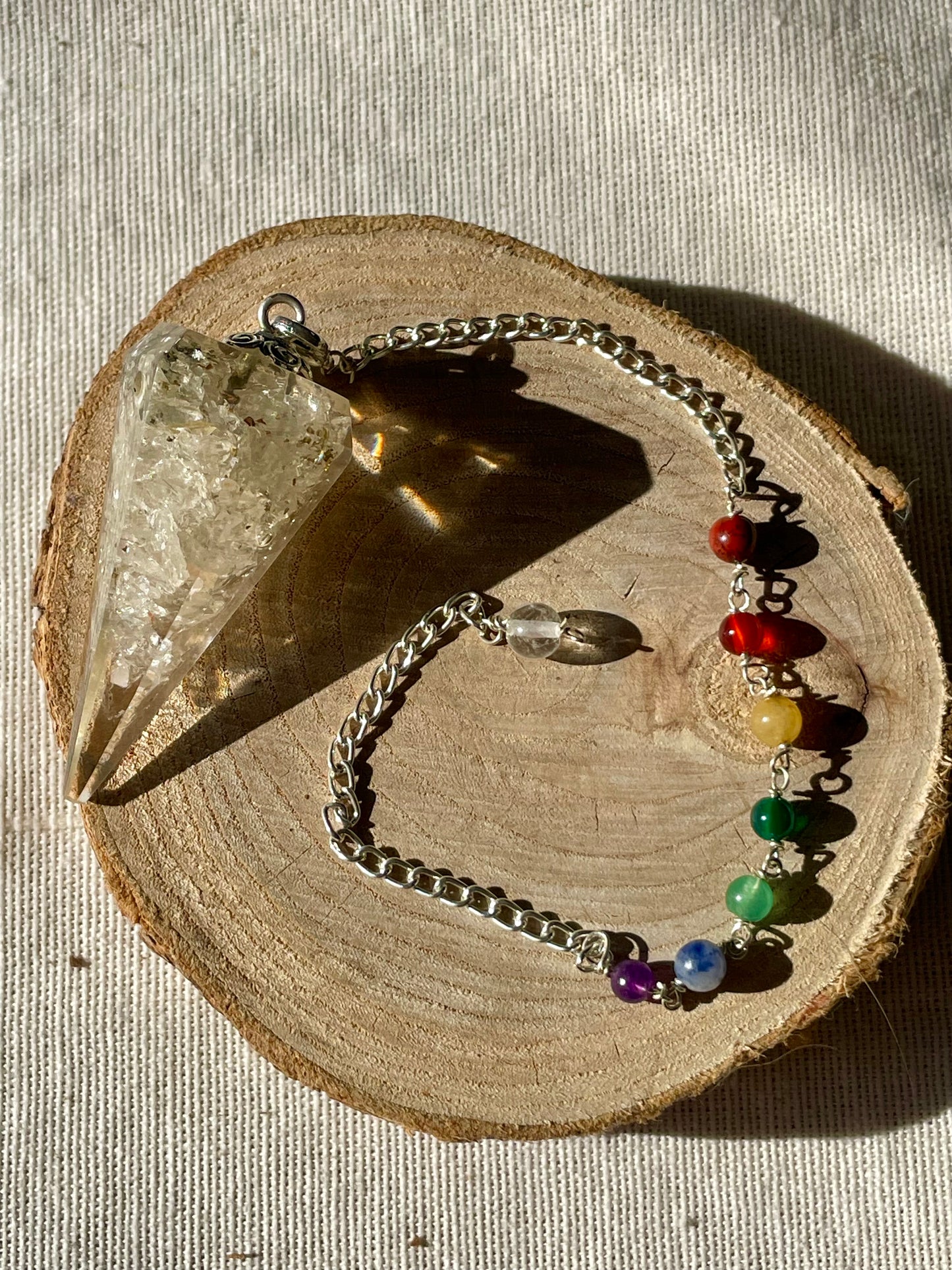 Pendule Orgonite - Cristal de roche
