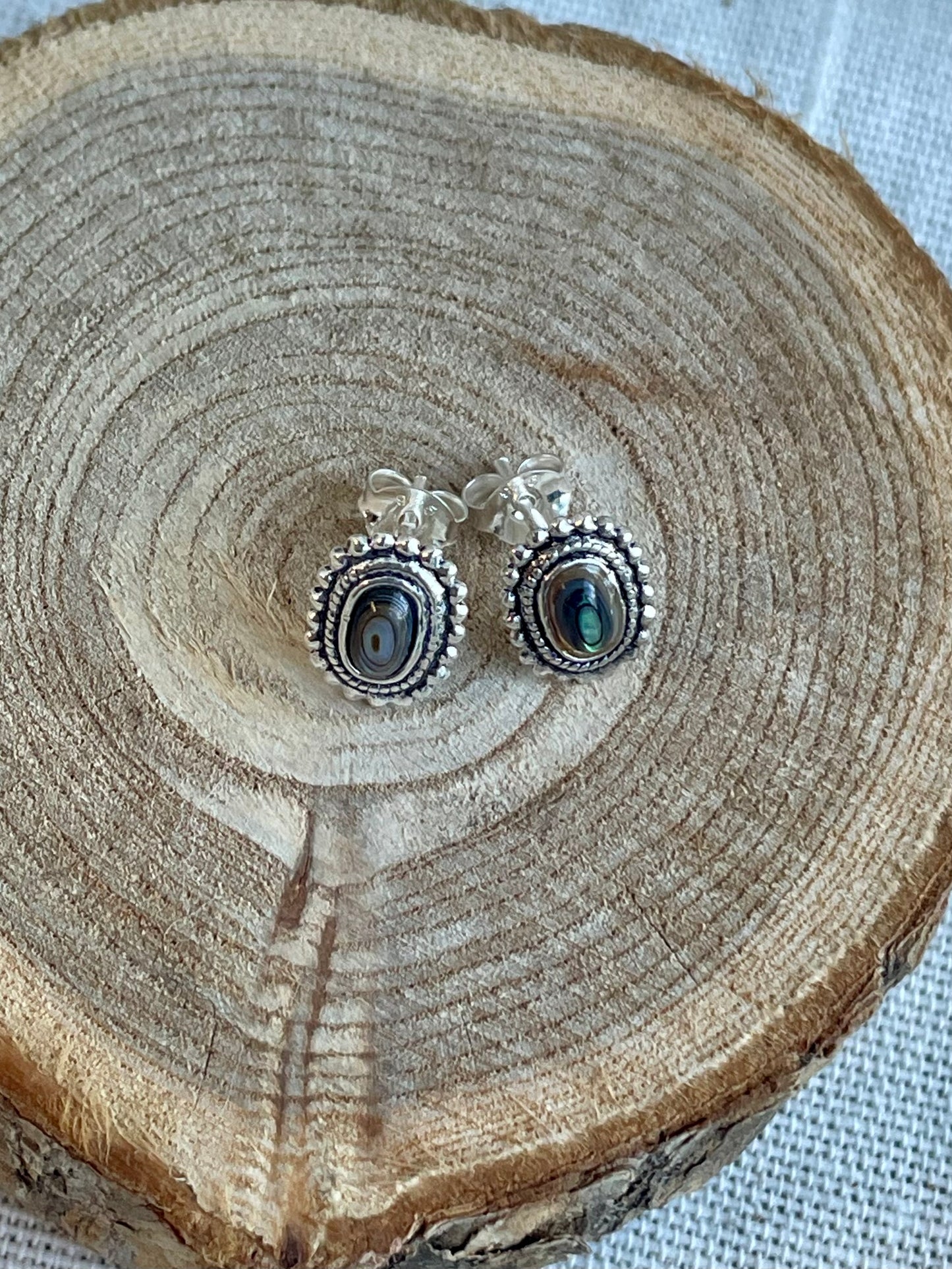 Puces d’oreilles Abalone - Argent 925