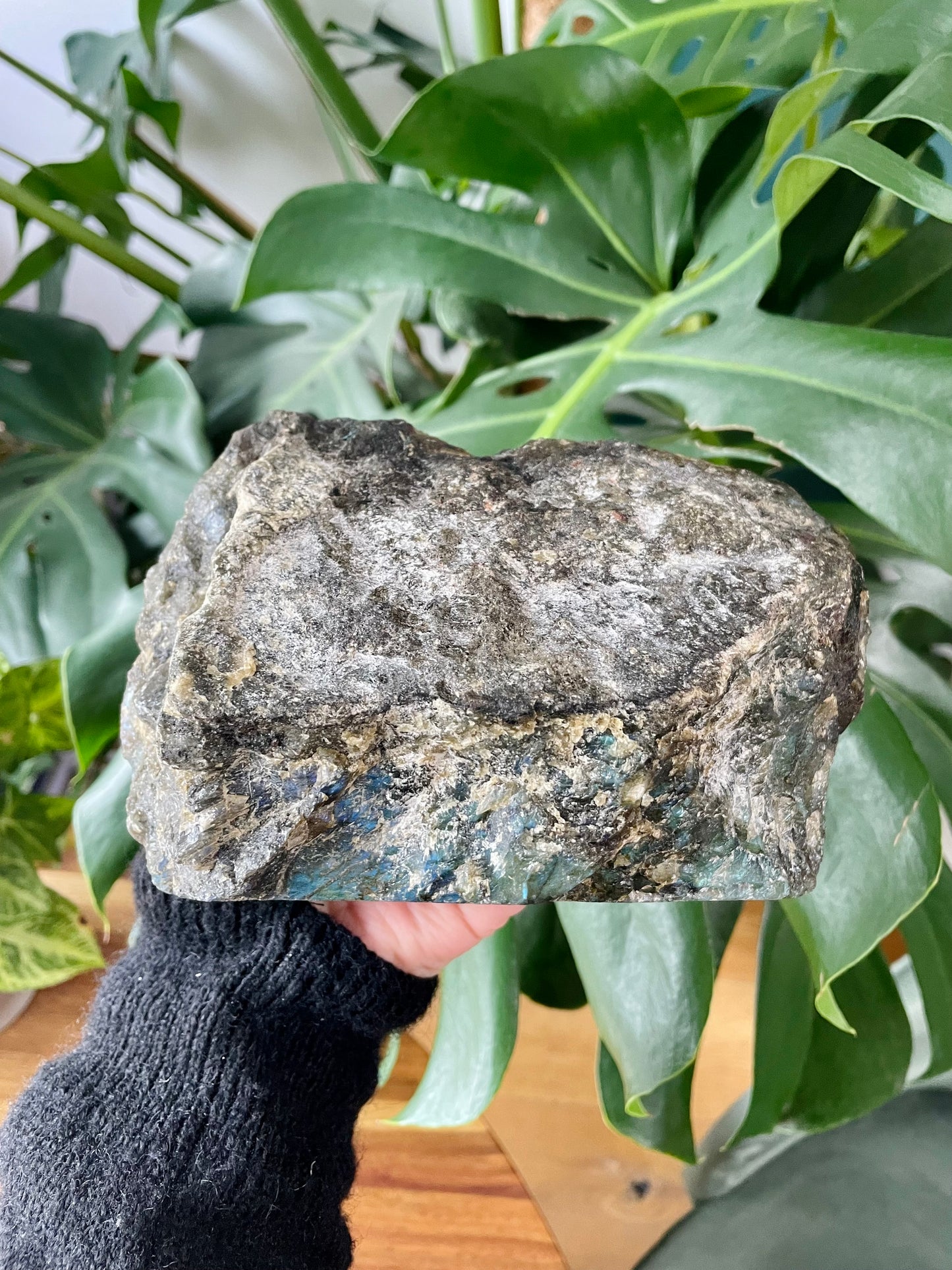 Forme libre de Labradorite brute 1 face polie