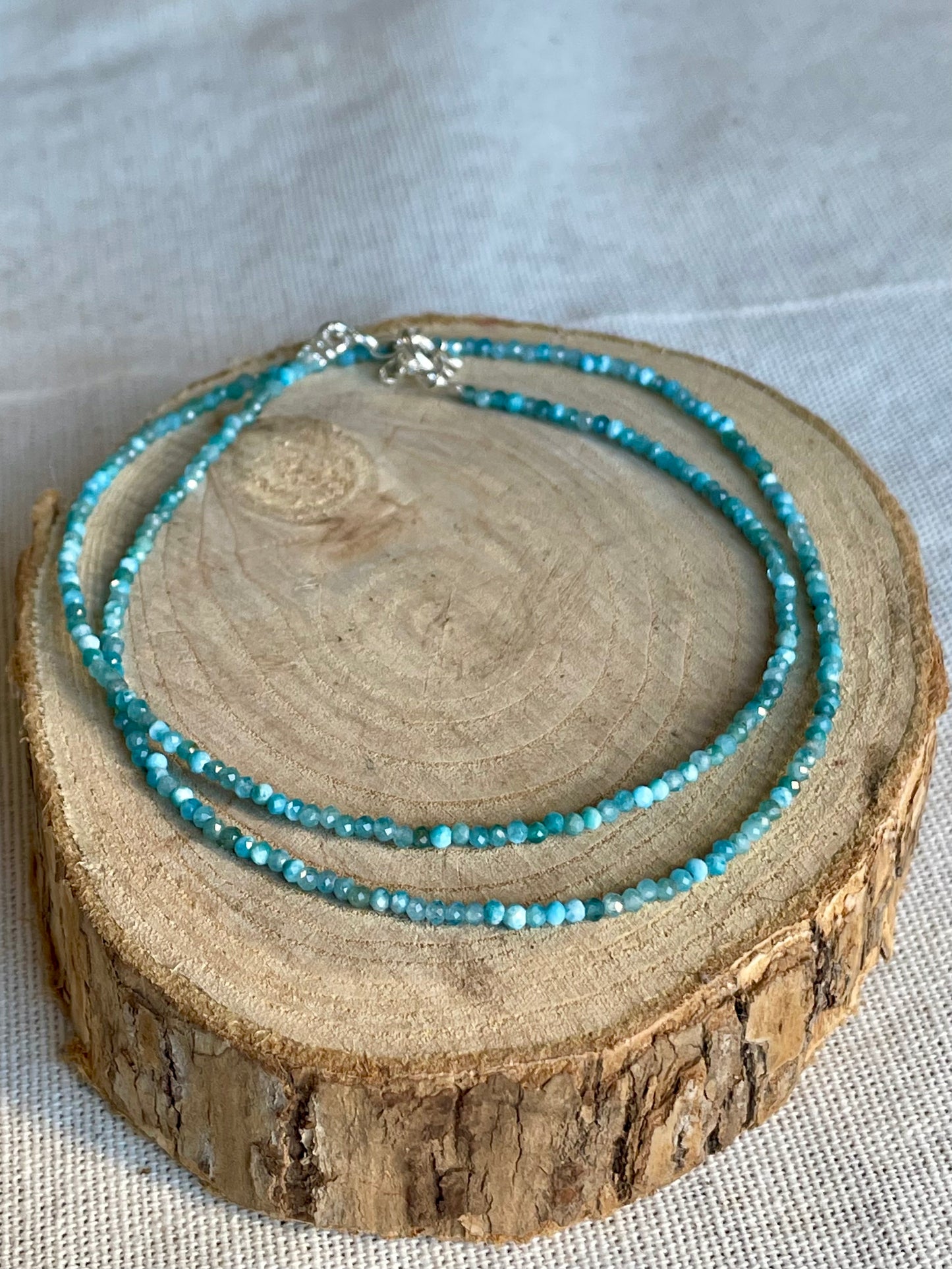 Collier facetté Apatite - Argent 925