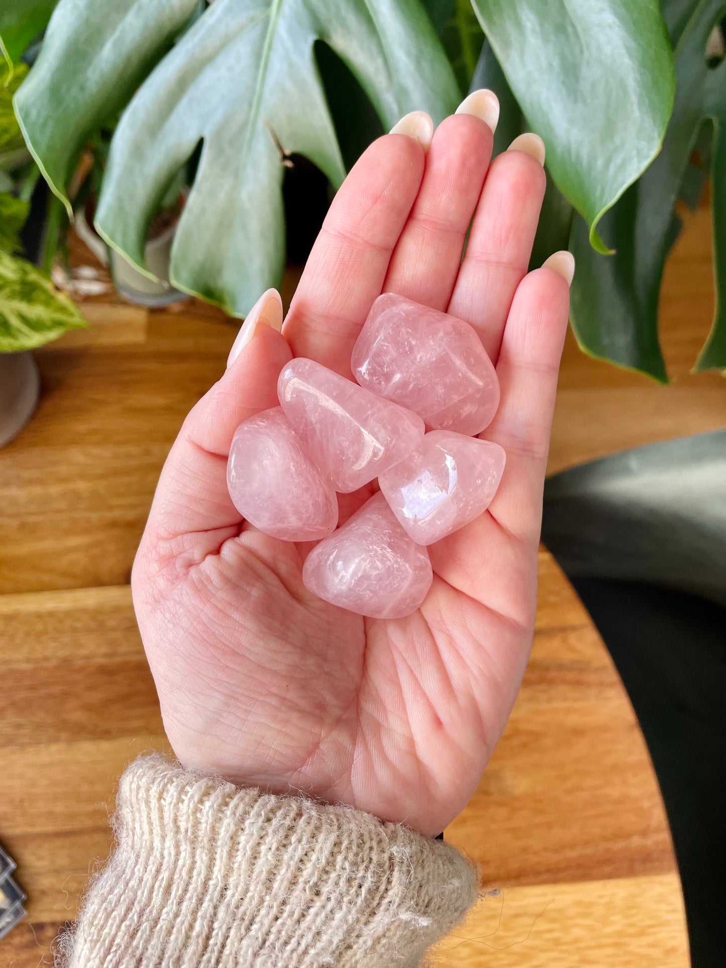 Pierre roulée de Quartz rose extra