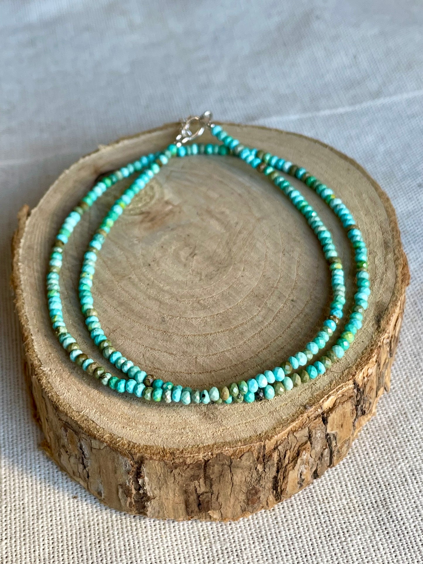 Collier facetté - Turquoise du Tibet