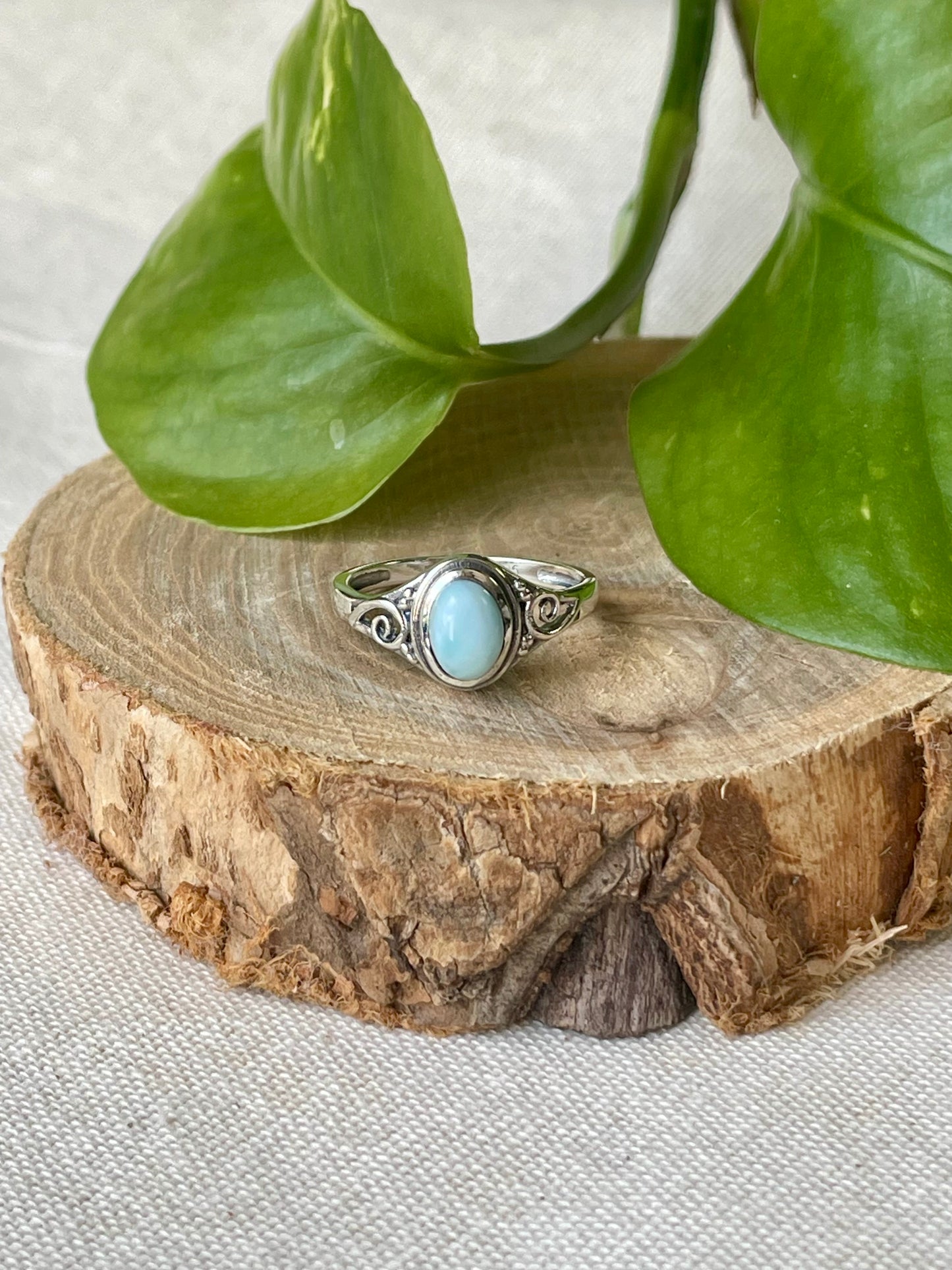 Bague Larimar - Argent 925 ovale