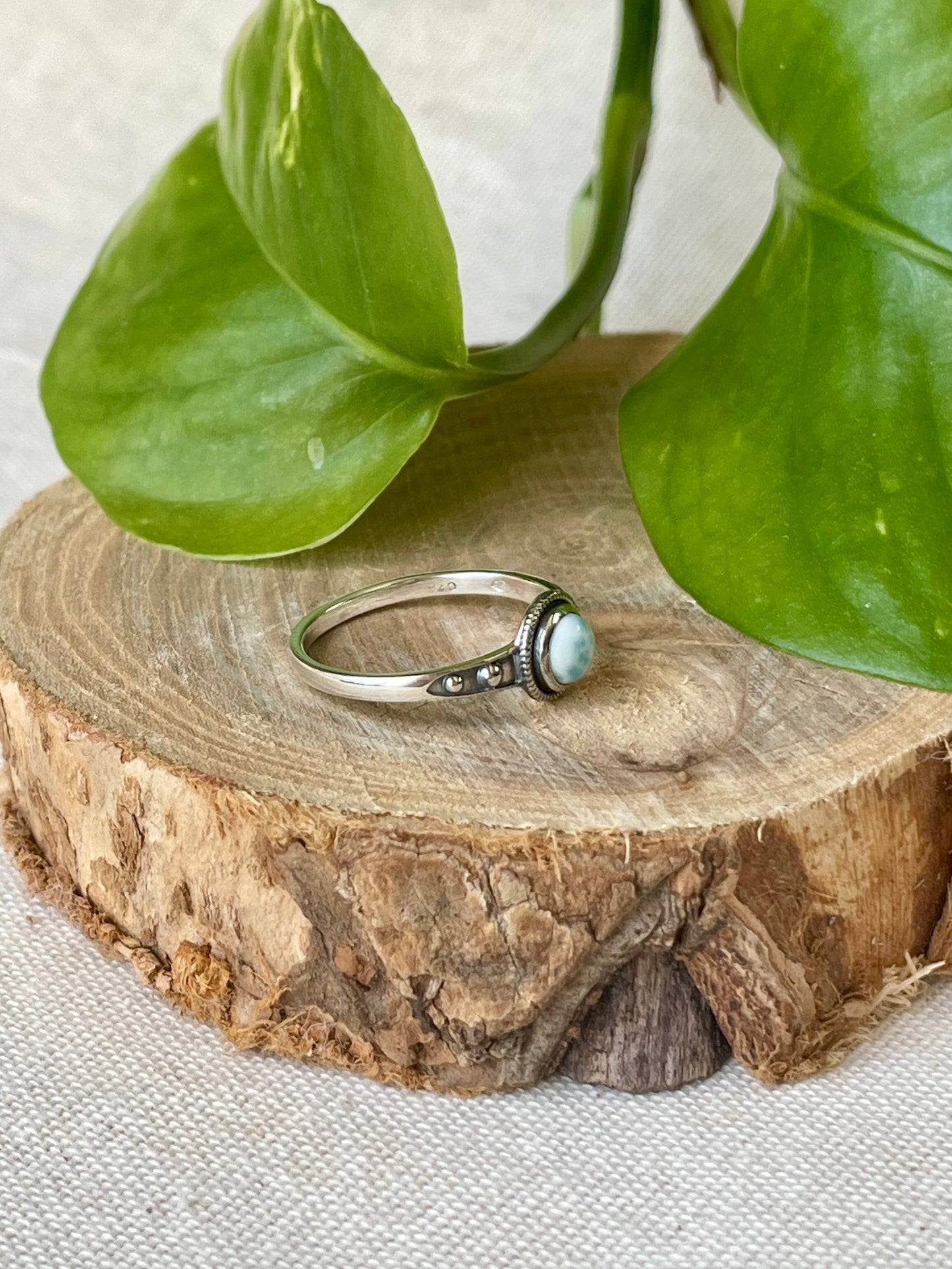 Bague larimar argent 925 pierre naturelle