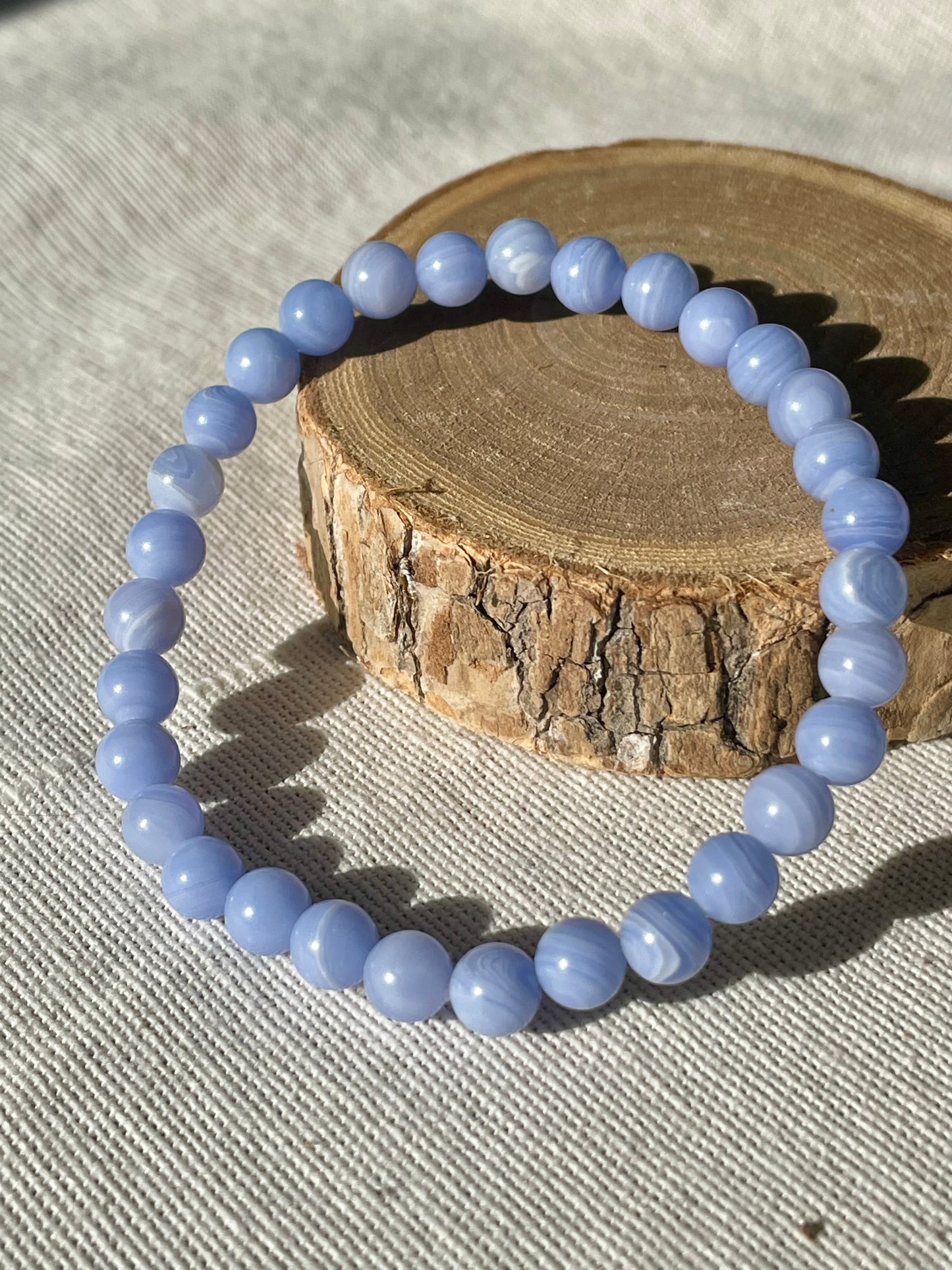 Bracelet Agate Blue Lace 6mm