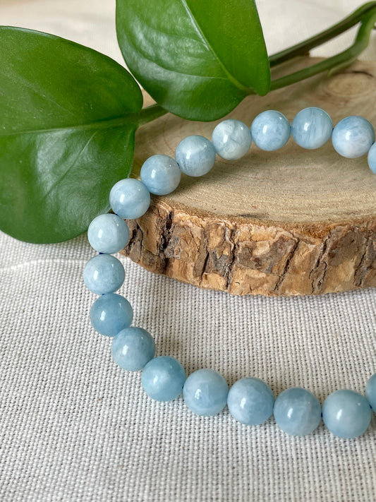 Bracelet Aigue-Marine 8mm