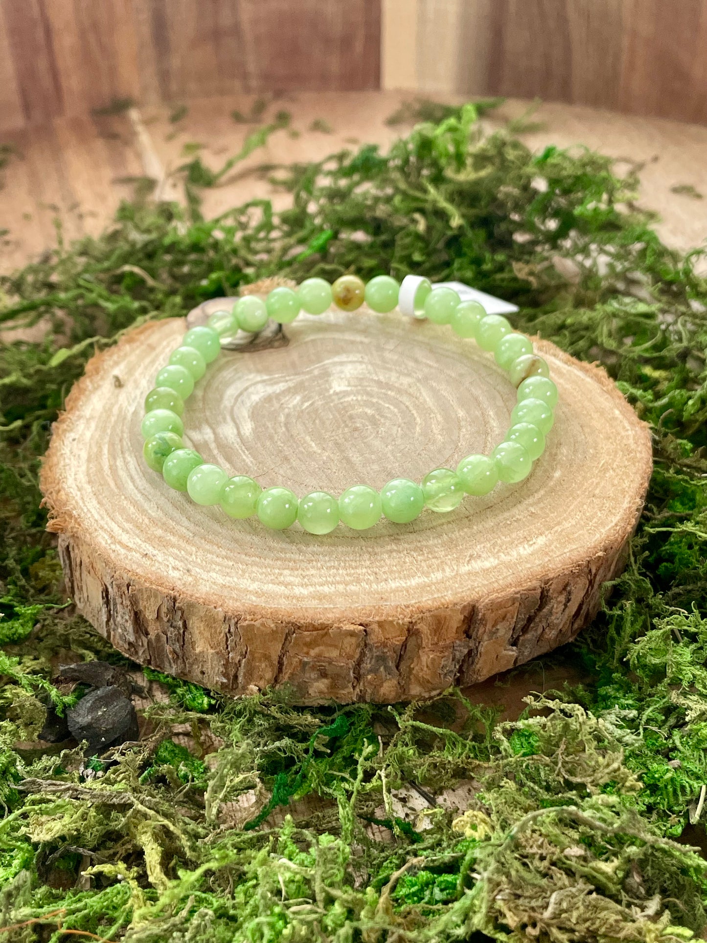 Bracelet Calcite verte 6mm