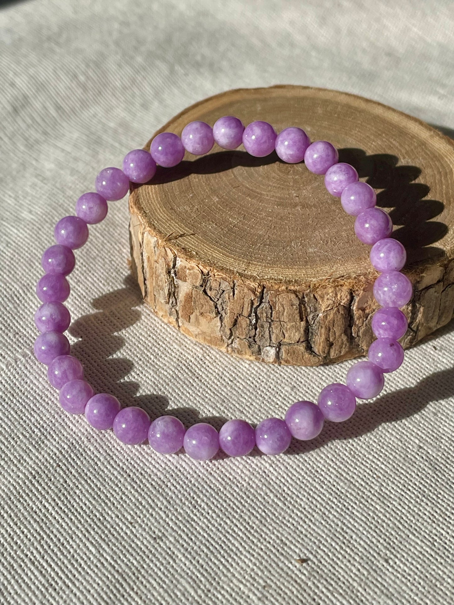 Bracelet Kunzite violette 6mm