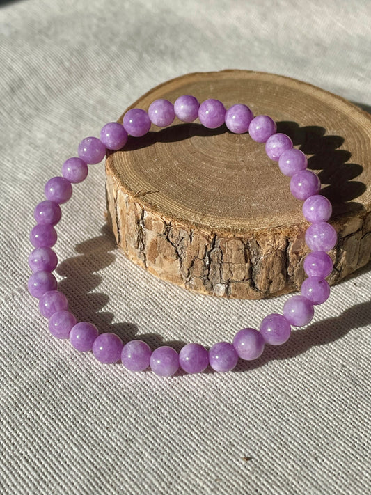 Bracelet Kunzite violette 6mm
