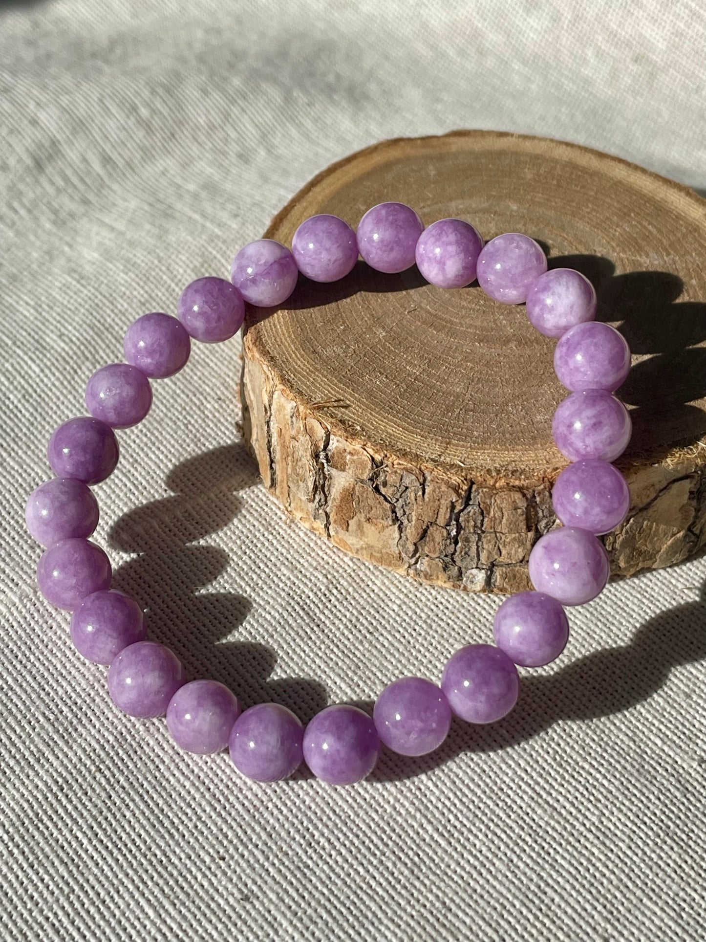 Bracelet Kunzite violette 8mm