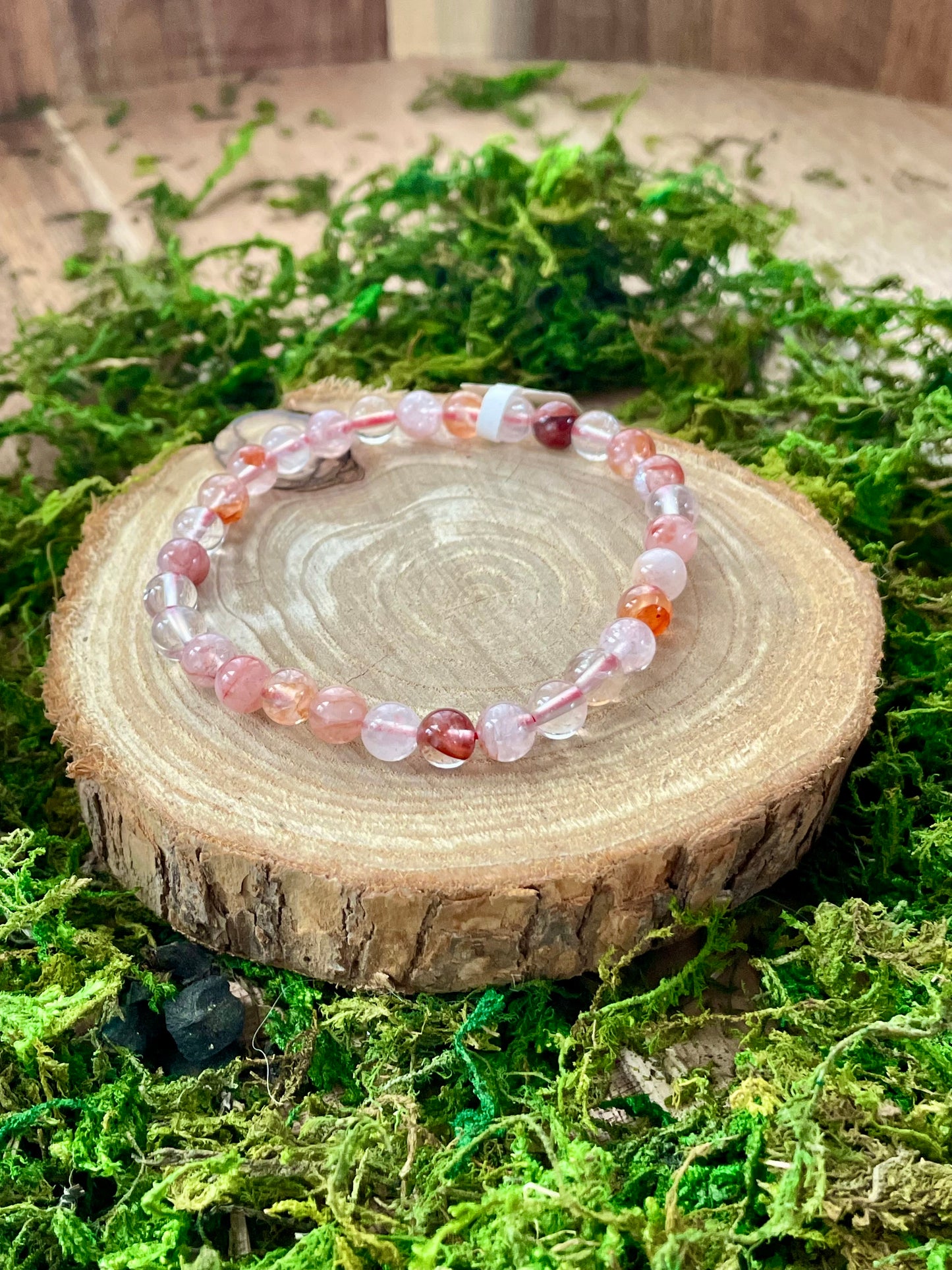 Bracelet Quartz hématoïde 6mm