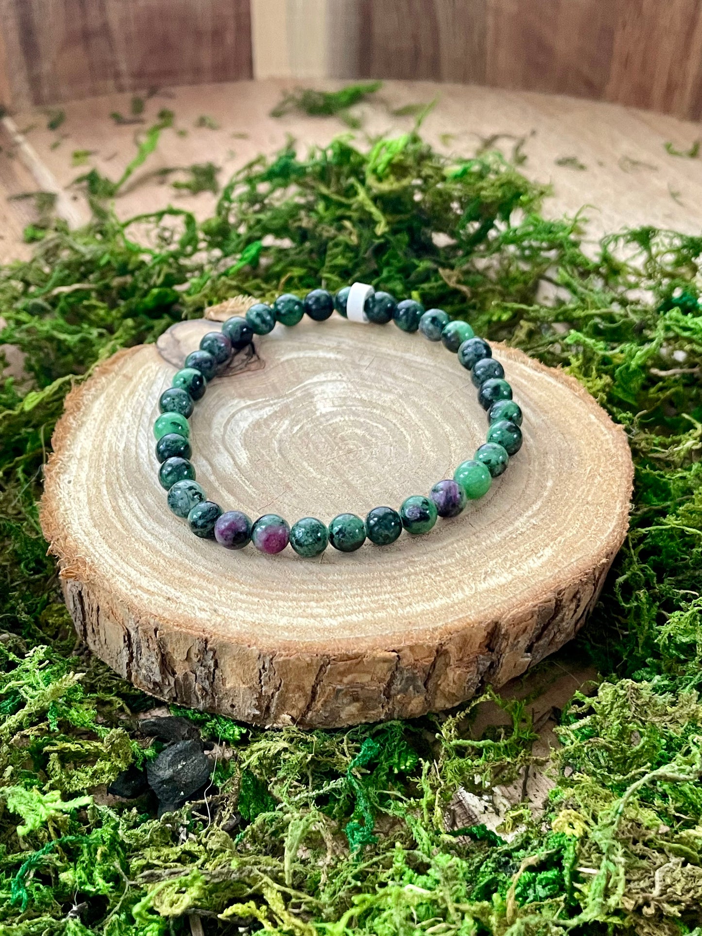 Bracelet Rubis Zoïsite 6mm