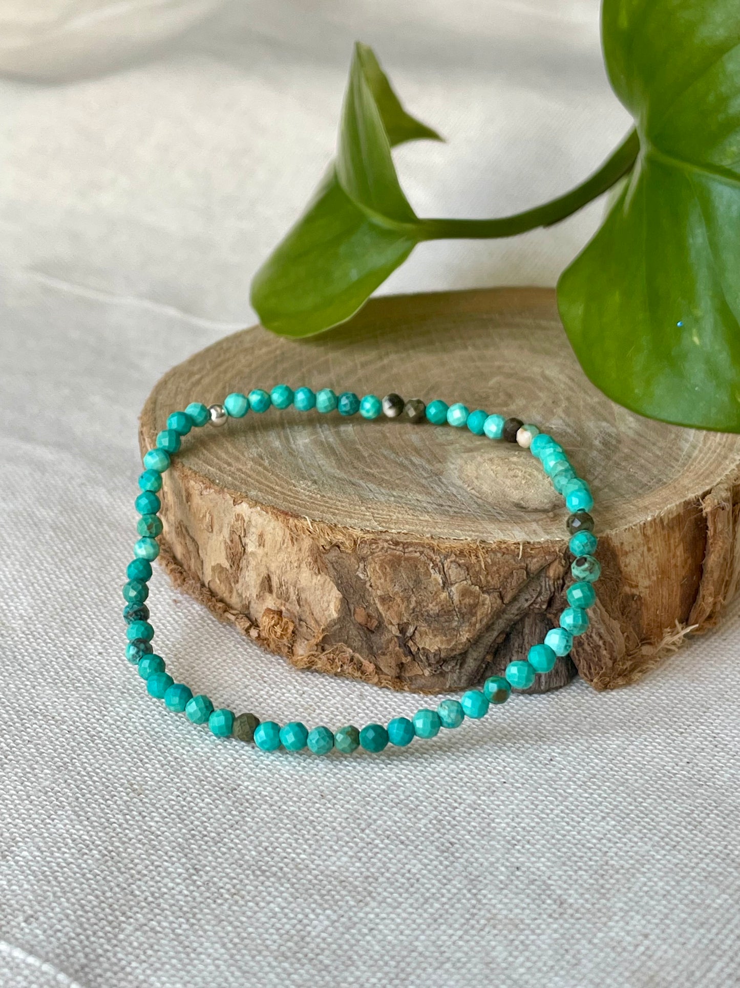 Bracelet facetté Turquoise du Tibet