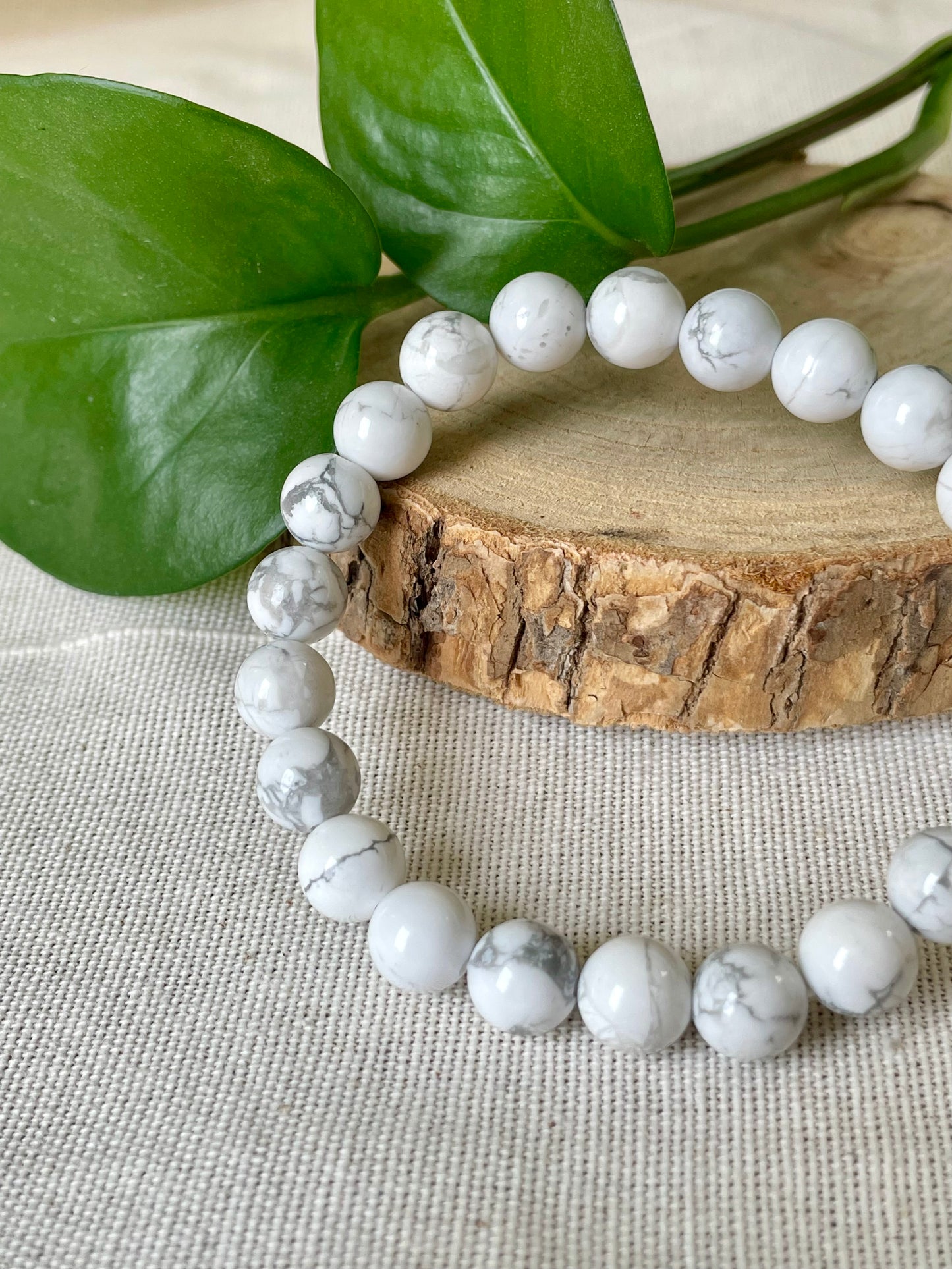 Bracelet pierres naturelles Howlite