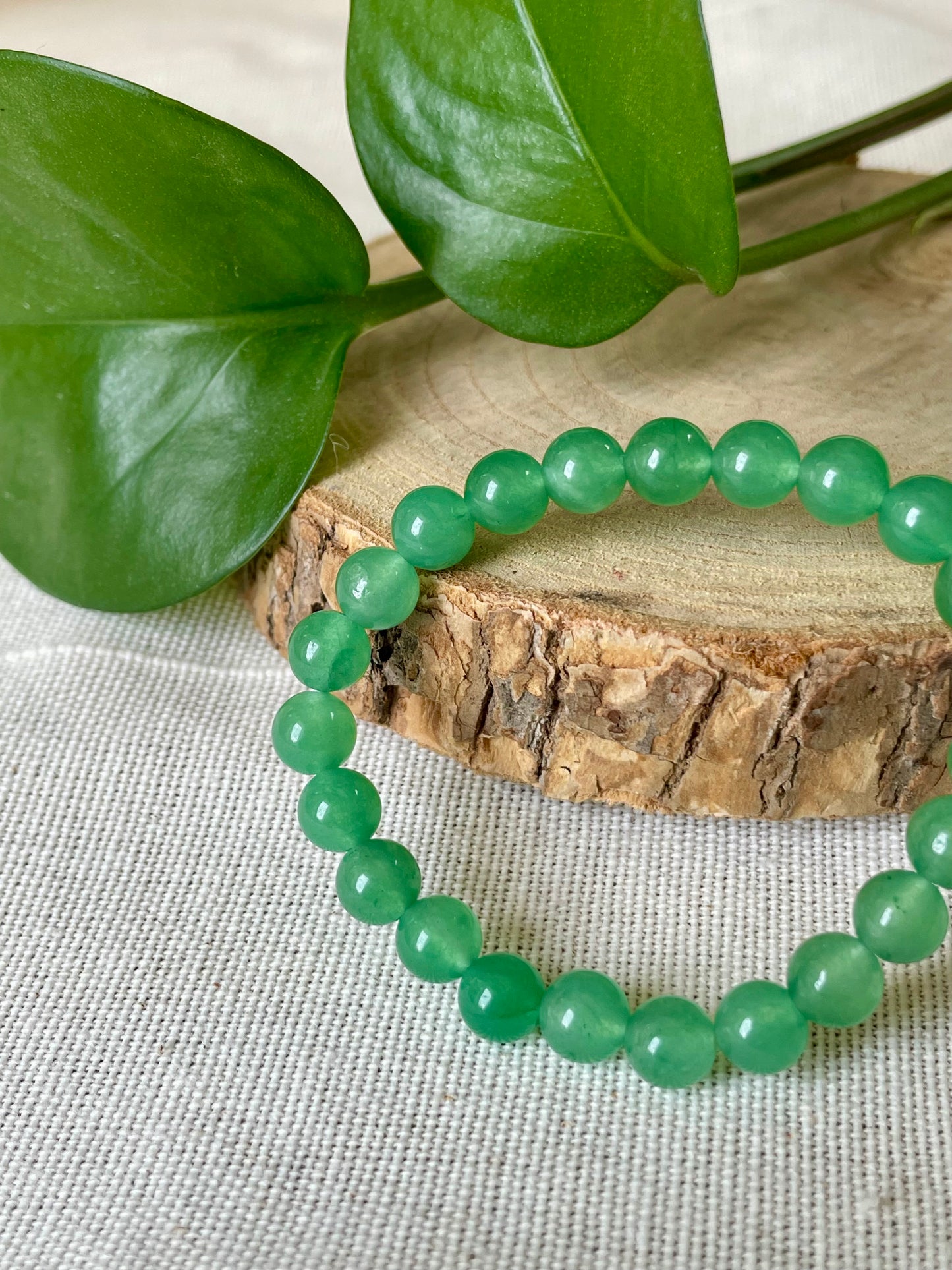 Bracelet pierres naturelles aventurine verte