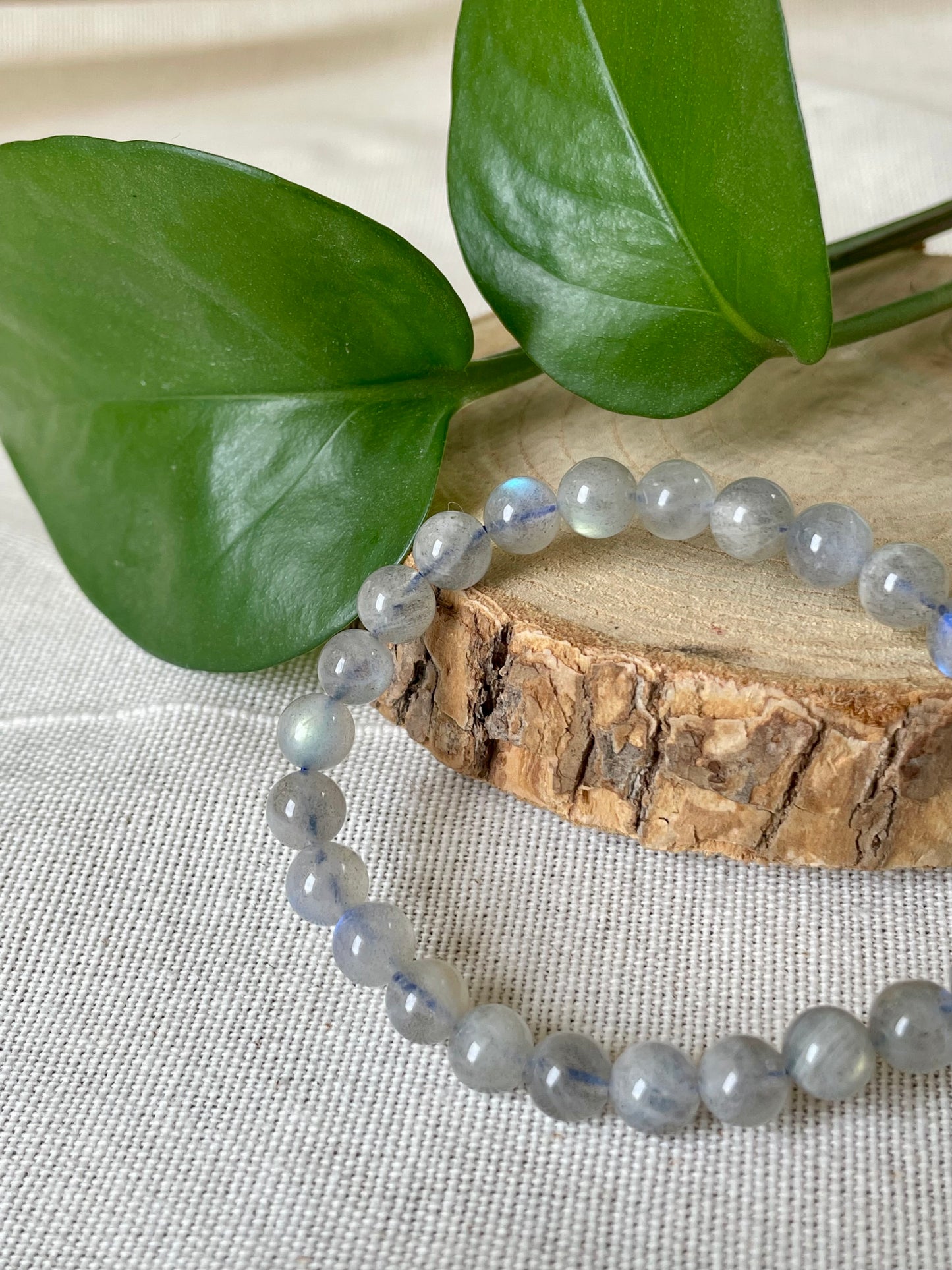 Bracelet pierres naturelles labradorite 6mm