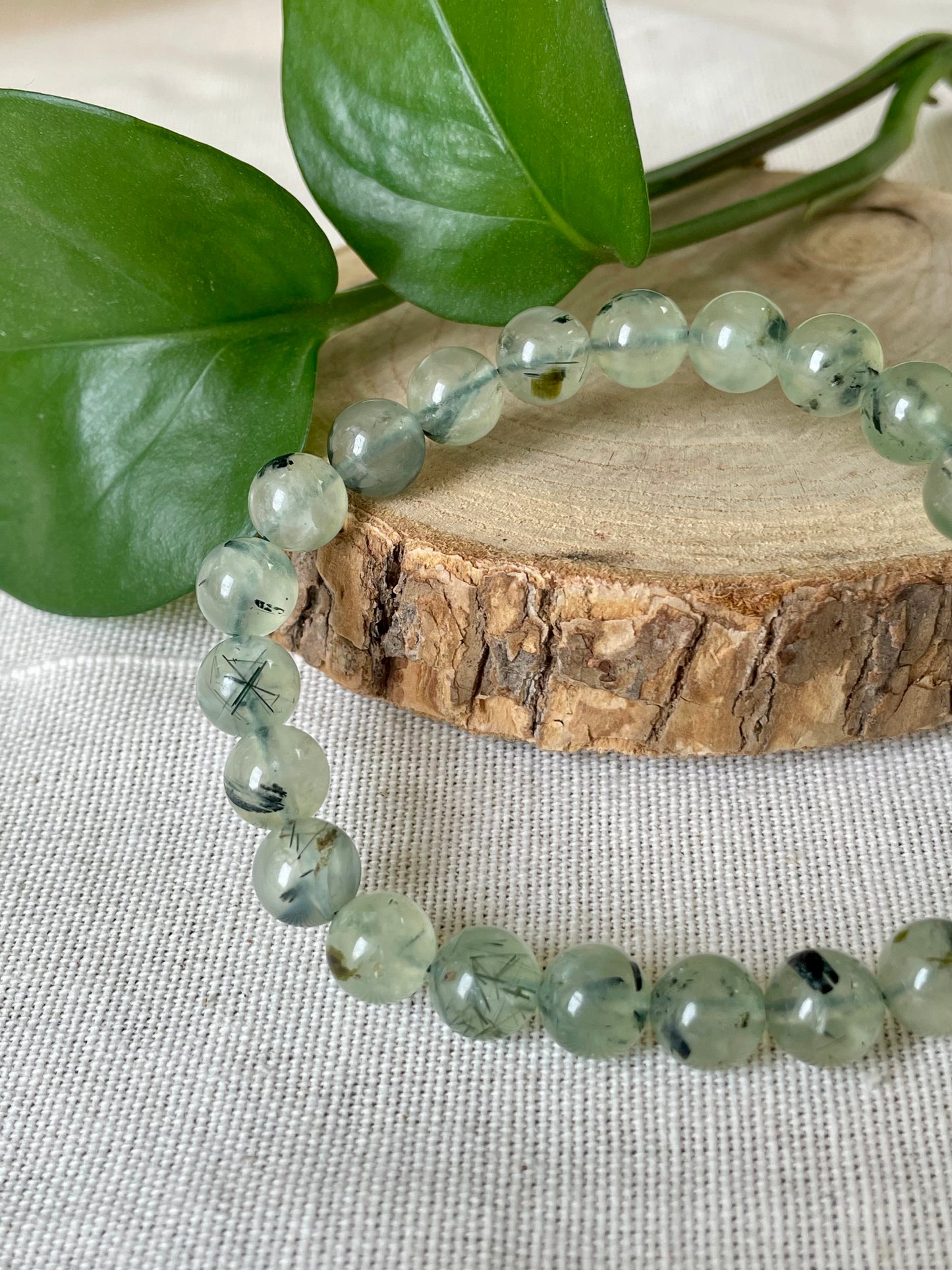 Bracelet pierres naturelles prehnite