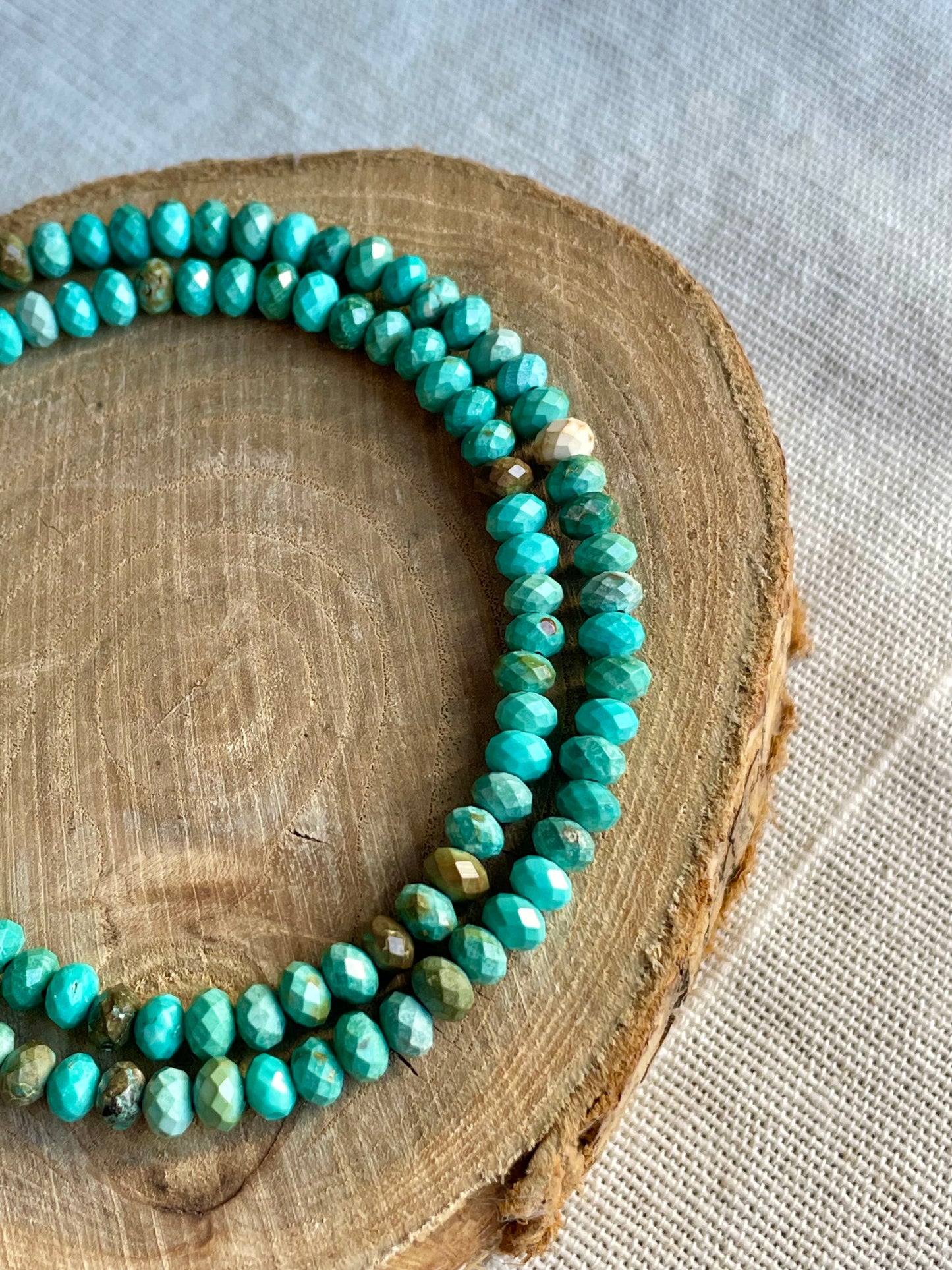 Collier facetté - Turquoise du Tibet