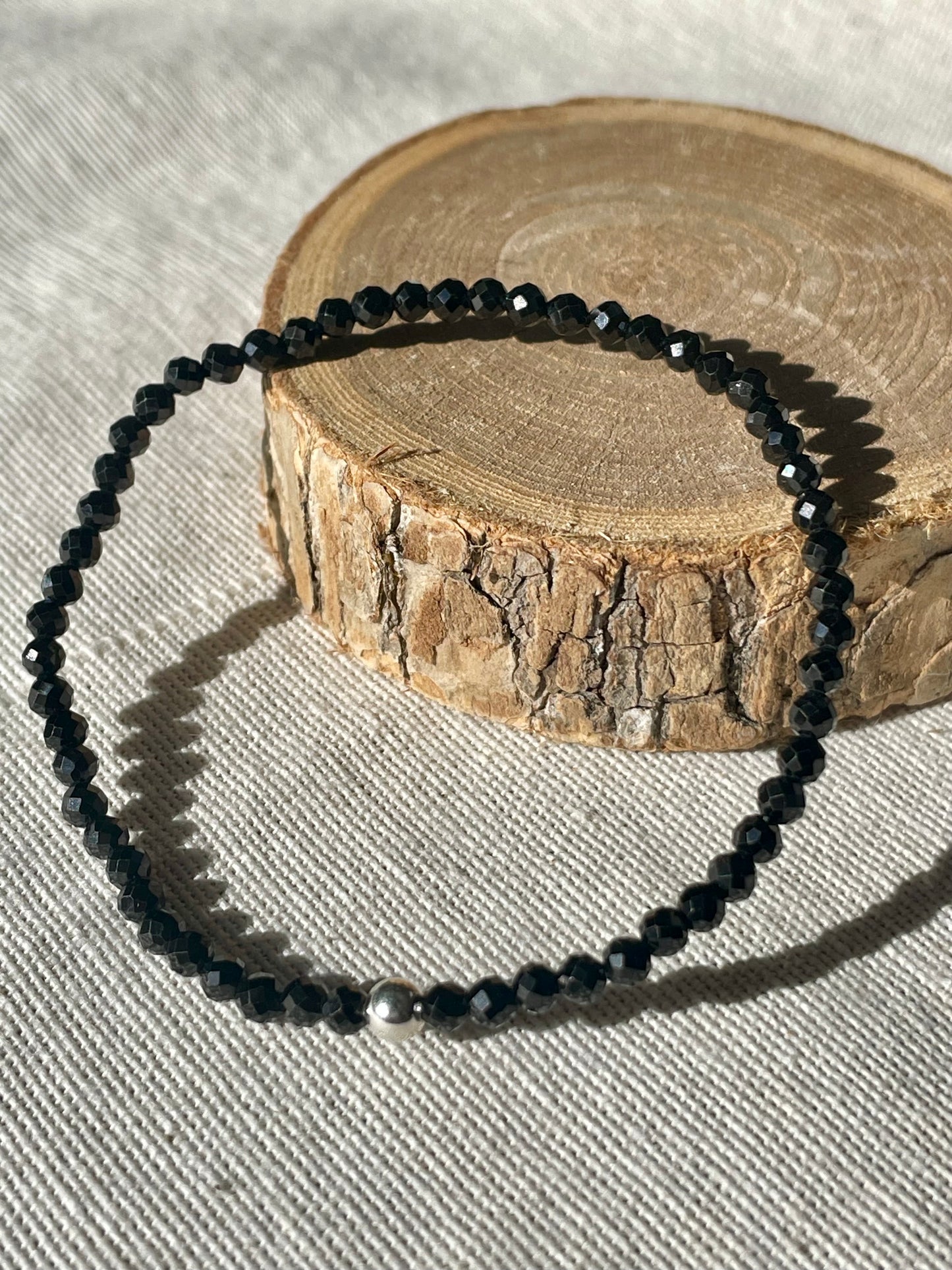 Black Spinel Faceted Bracelet