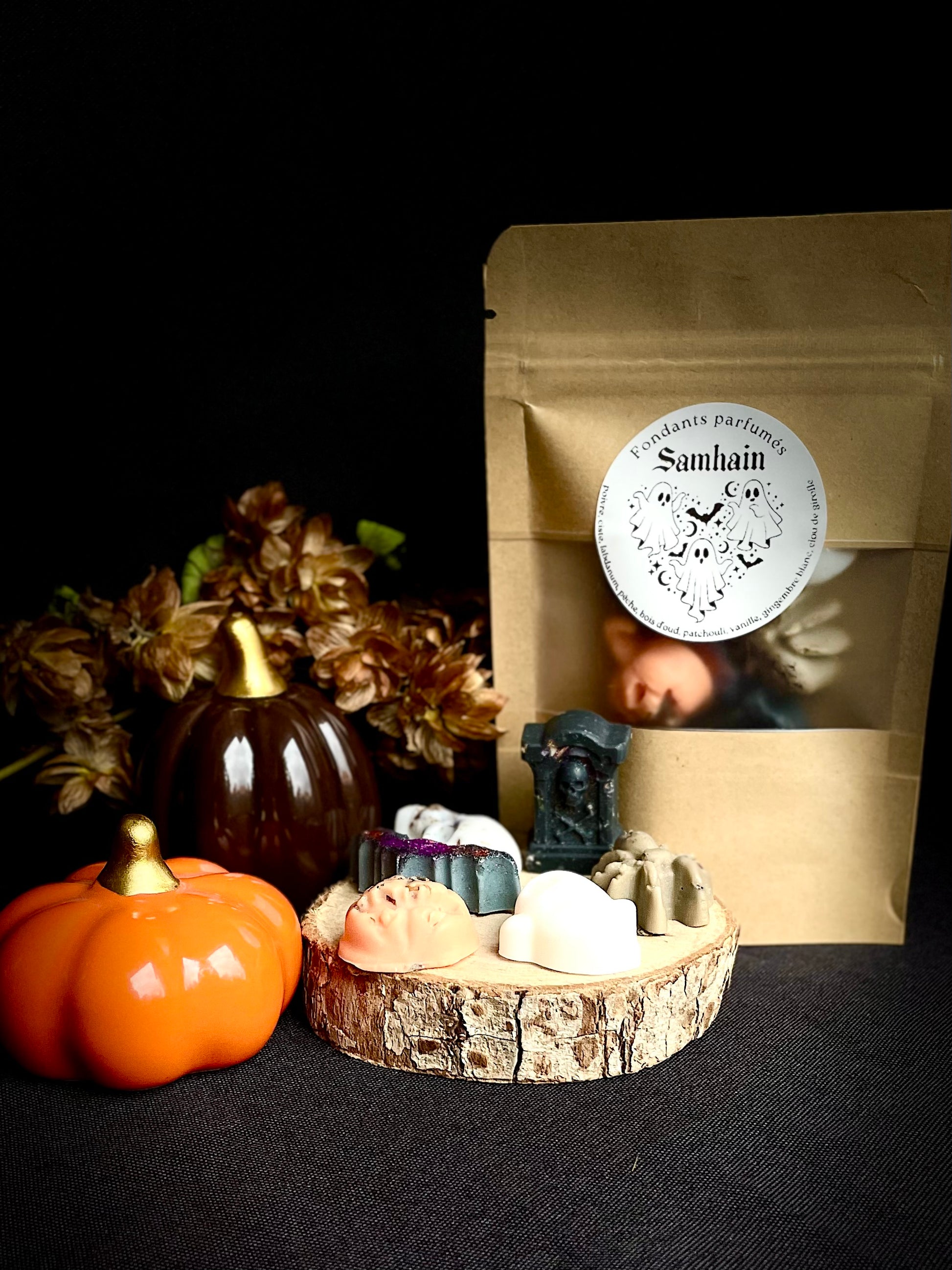 Fondants parfumés Samhain en cire végétale artisanale - Le Jardin Astral