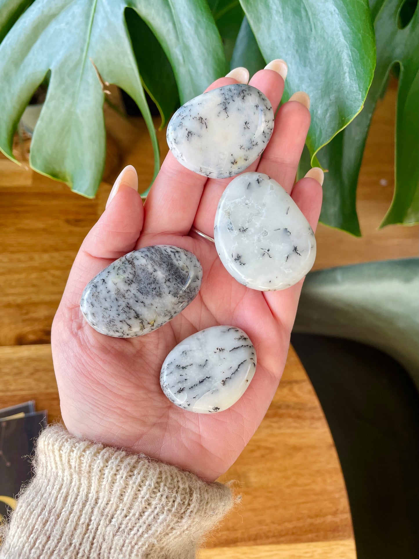 Galet de Merlinite - Agate dendritique Extra