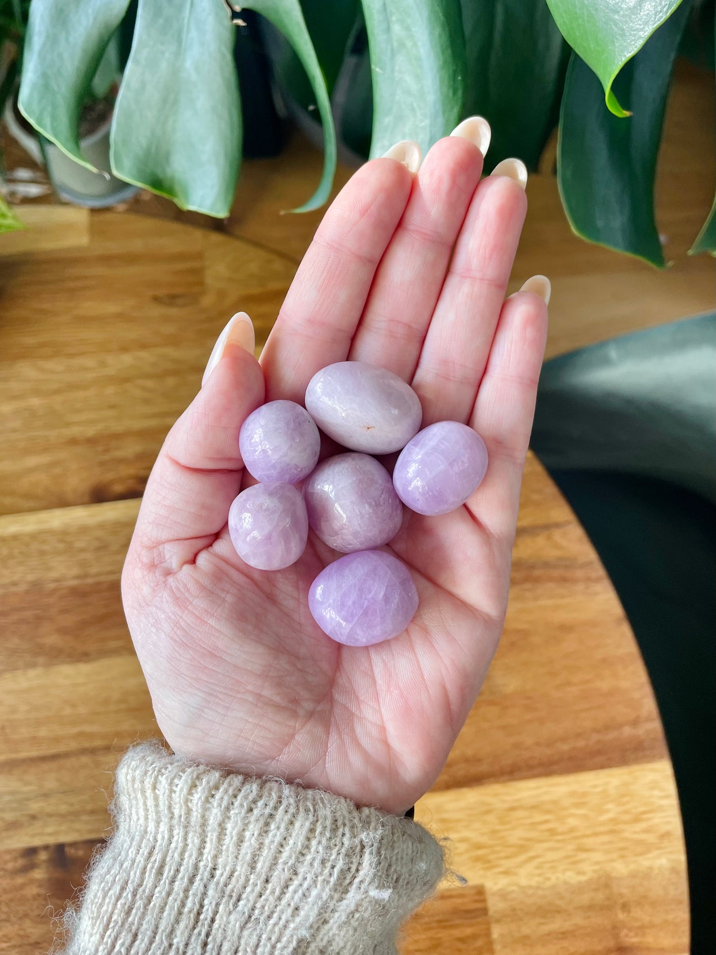 Kunzite AA tumbled stone