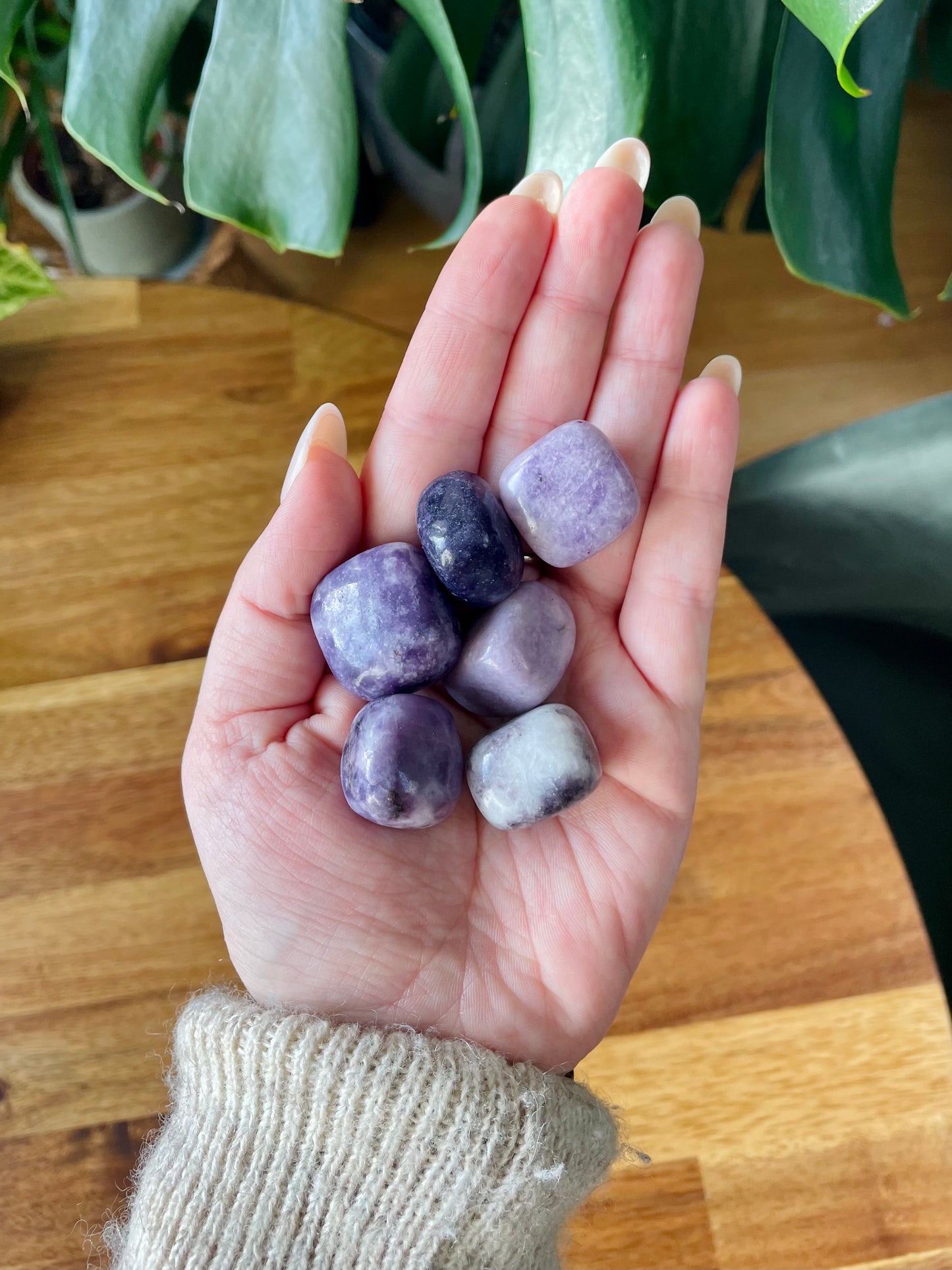 Lepidolite A tumbled stone