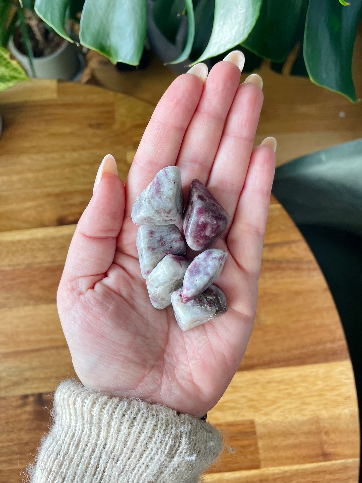 Pink Tourmaline tumbled stone - Rubellite Extra