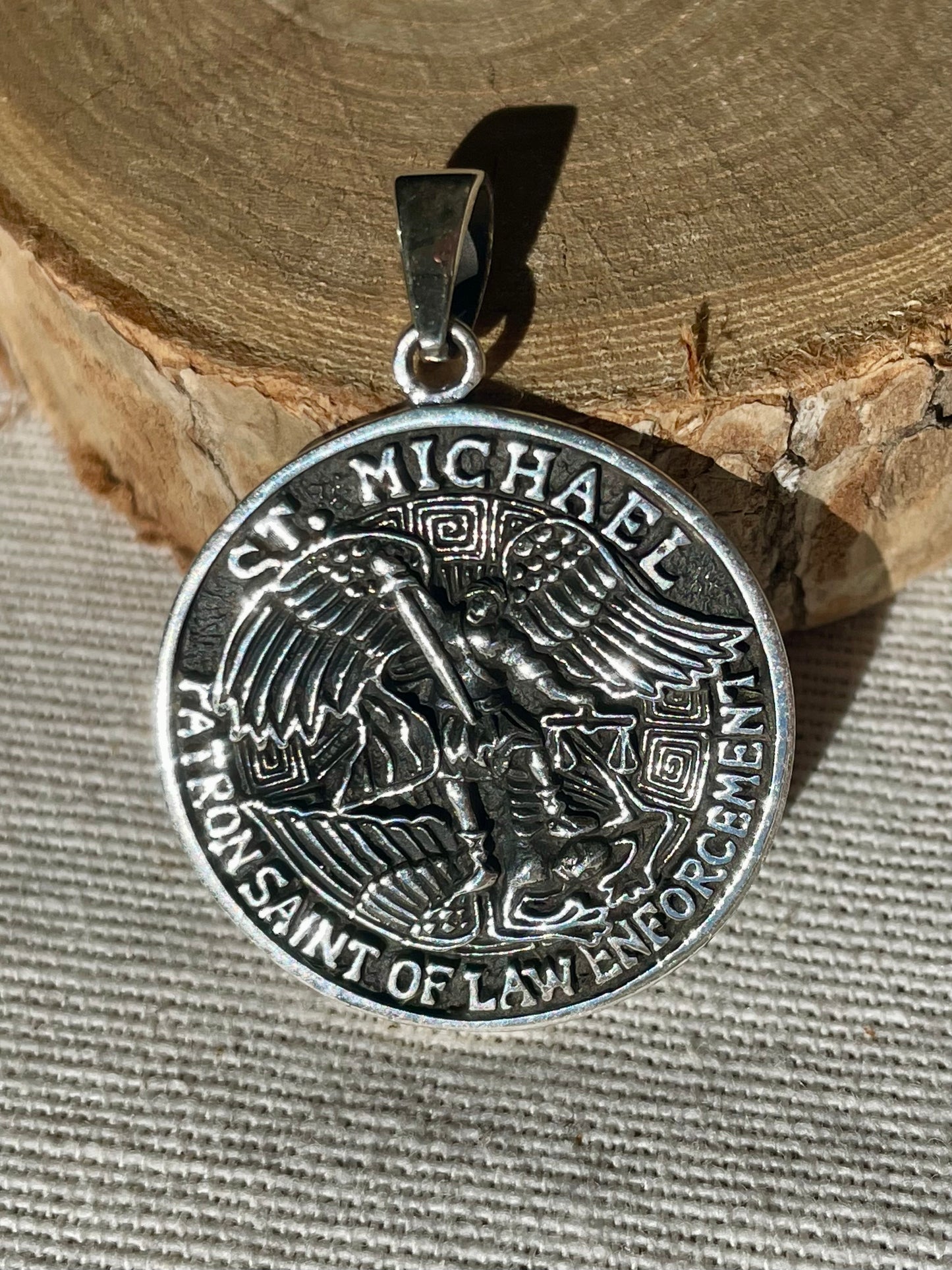 Médaille de Saint Michael archange en Argent 925