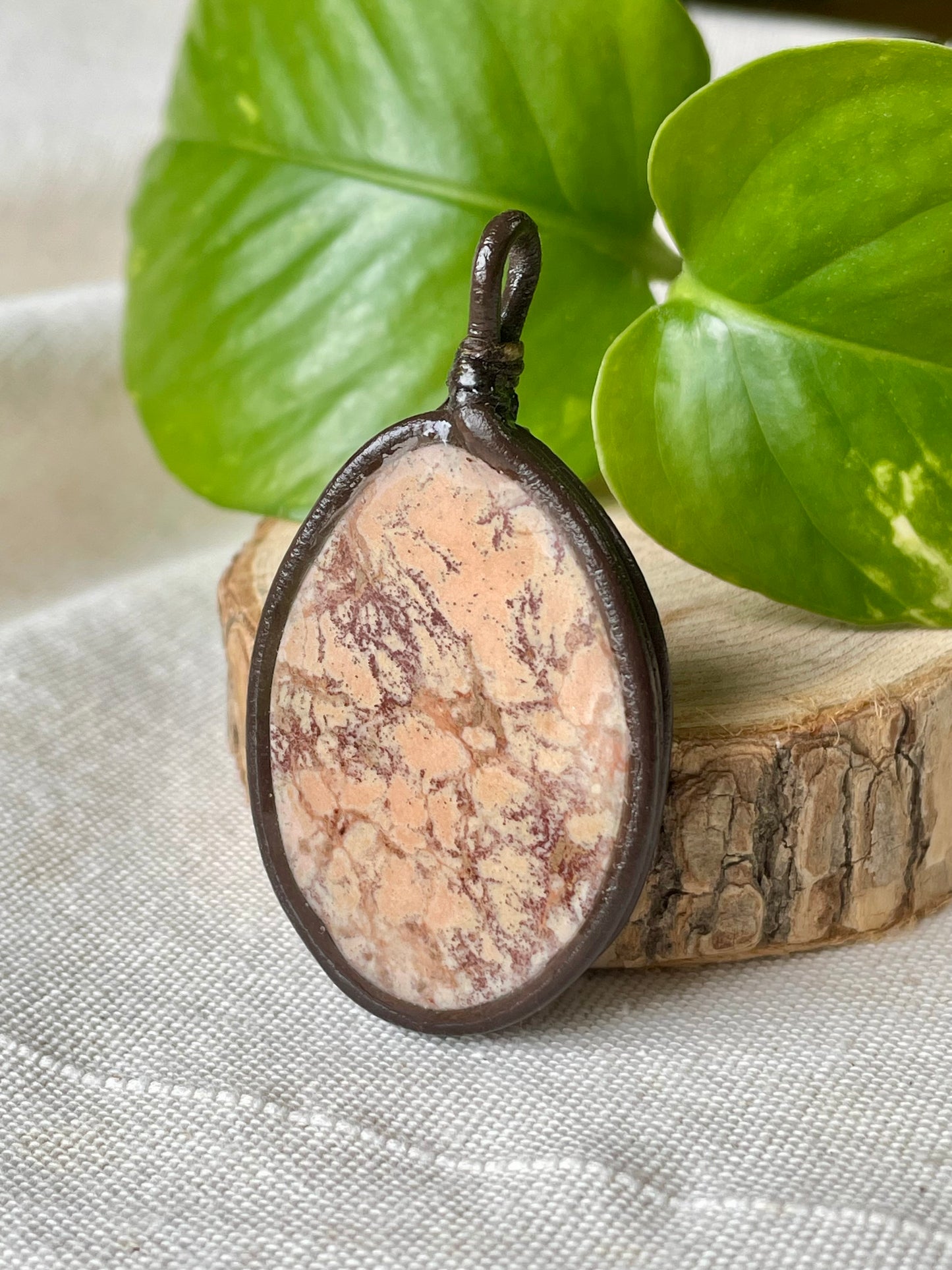 Pendentif Artisanal en Stéatite symbole Arbre de vie
