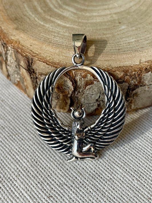 Pendentif d'Isis mythologie égyptienne en Argent 925