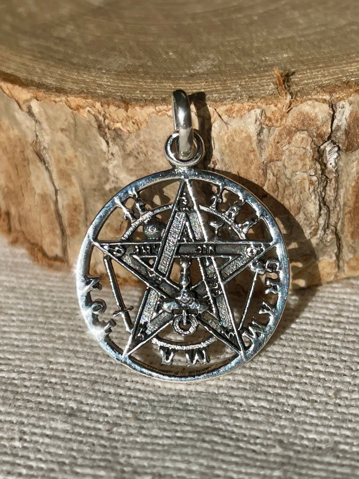 Pendentif Pentacle Tétragrammaton en Argent 925