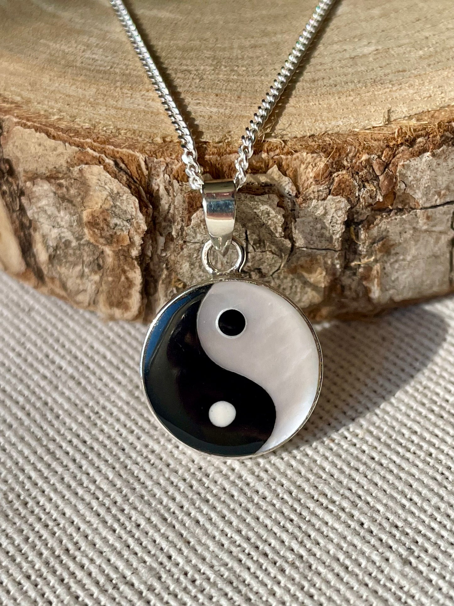 Pendentif du symbole Ying Yang en Argent 925