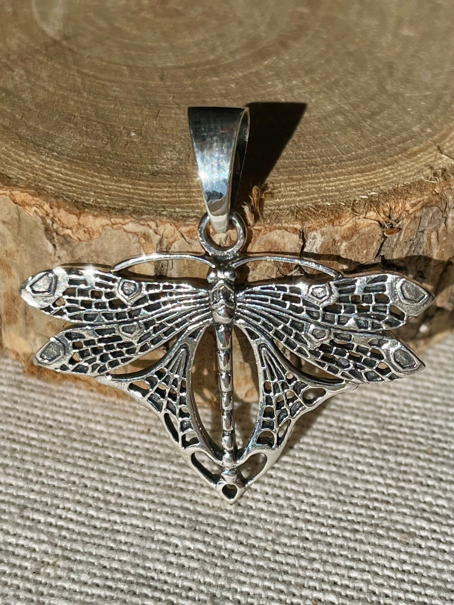 Pendentif de Libellule en Argent 925