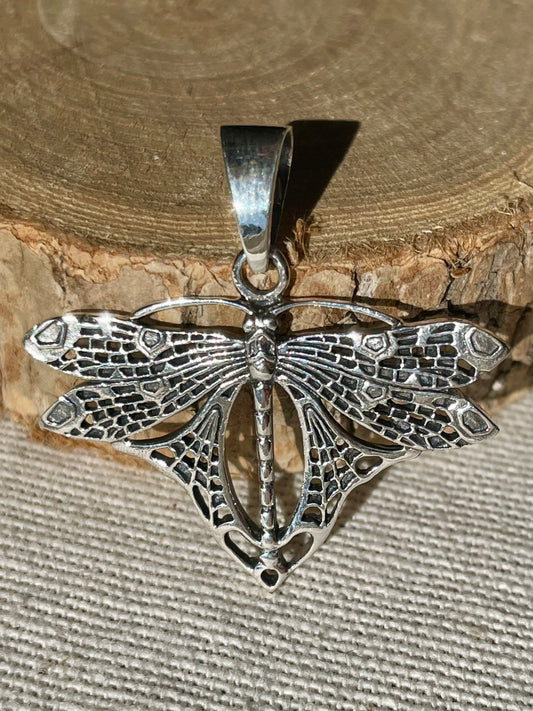 Pendentif de Libellule en Argent 925