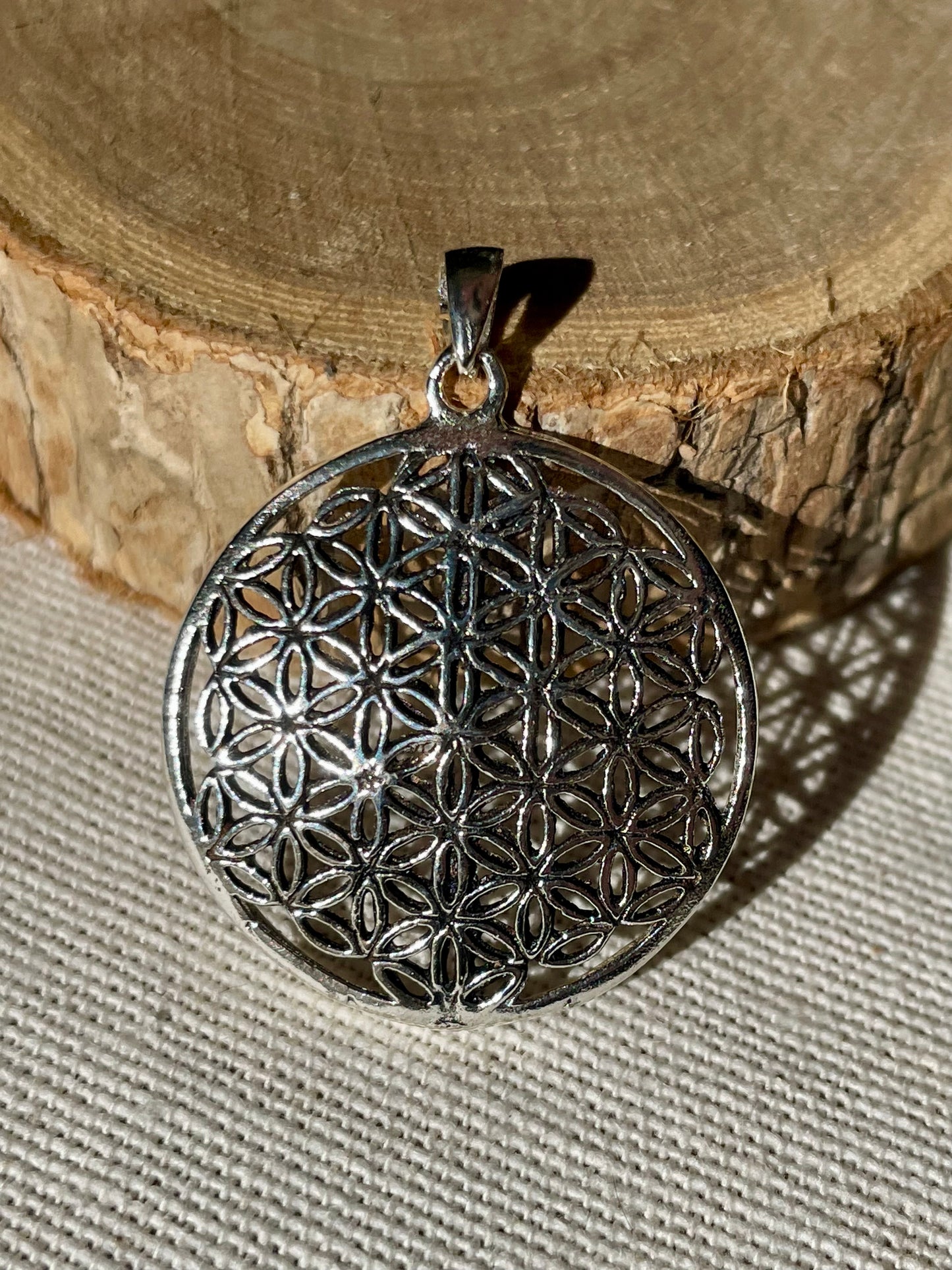 Pendentif de la Fleur de vie en Argent 925