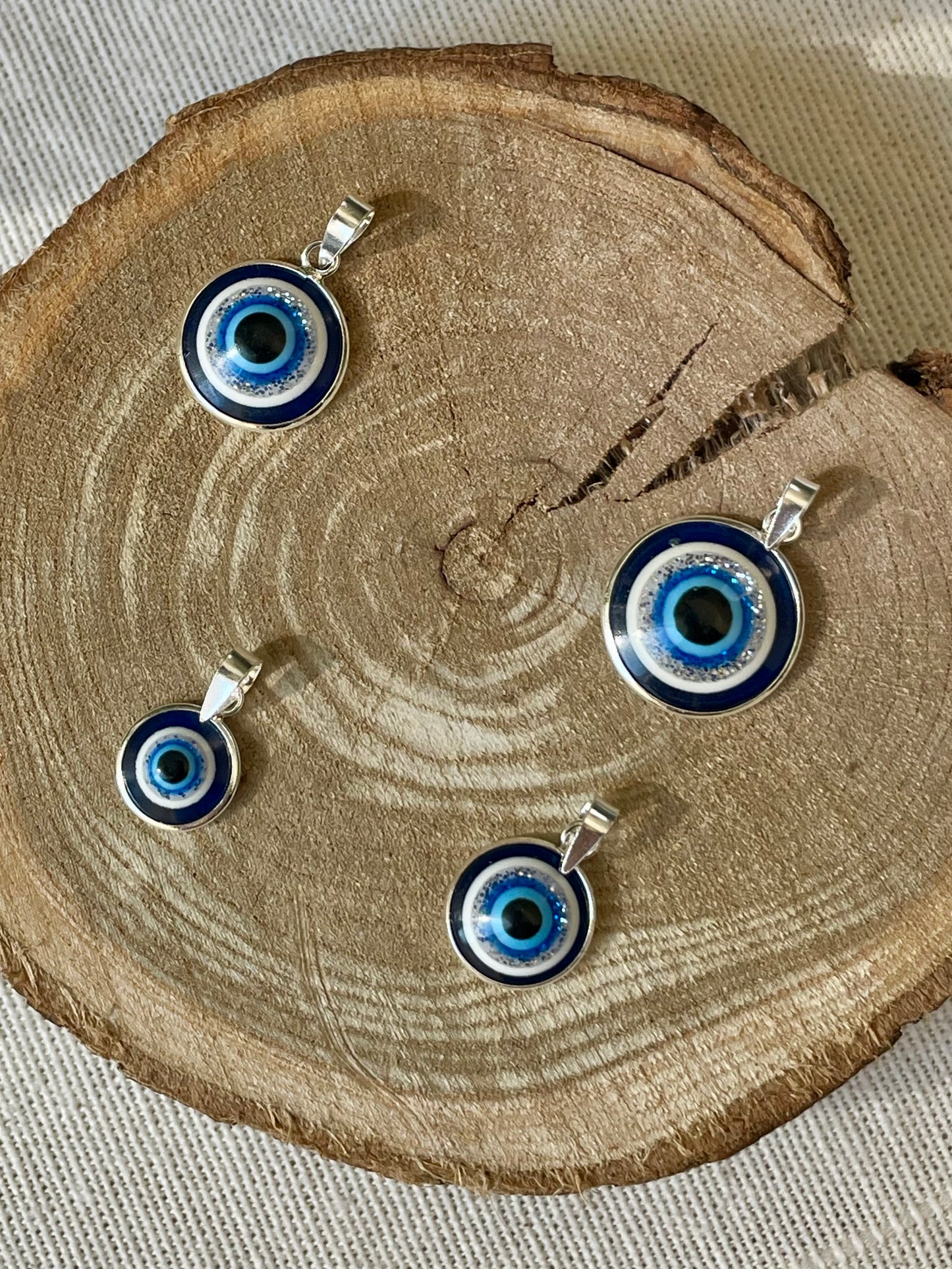 4 Pendentifs Œil de Nazar en Argent 925