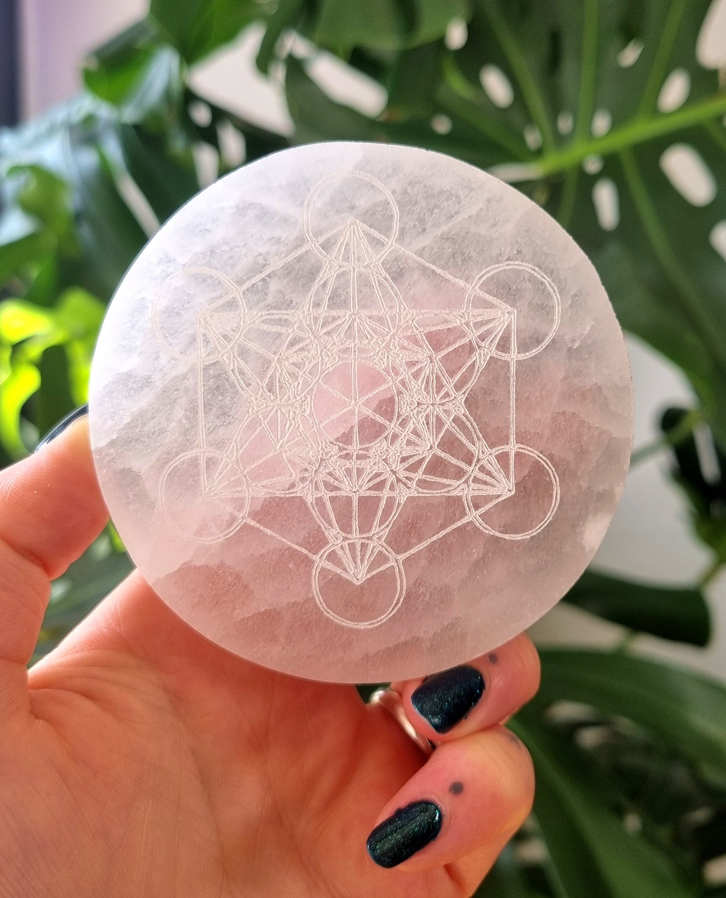 Plaque de Sélénite Metatron - Rechargement & Purification Cristaux