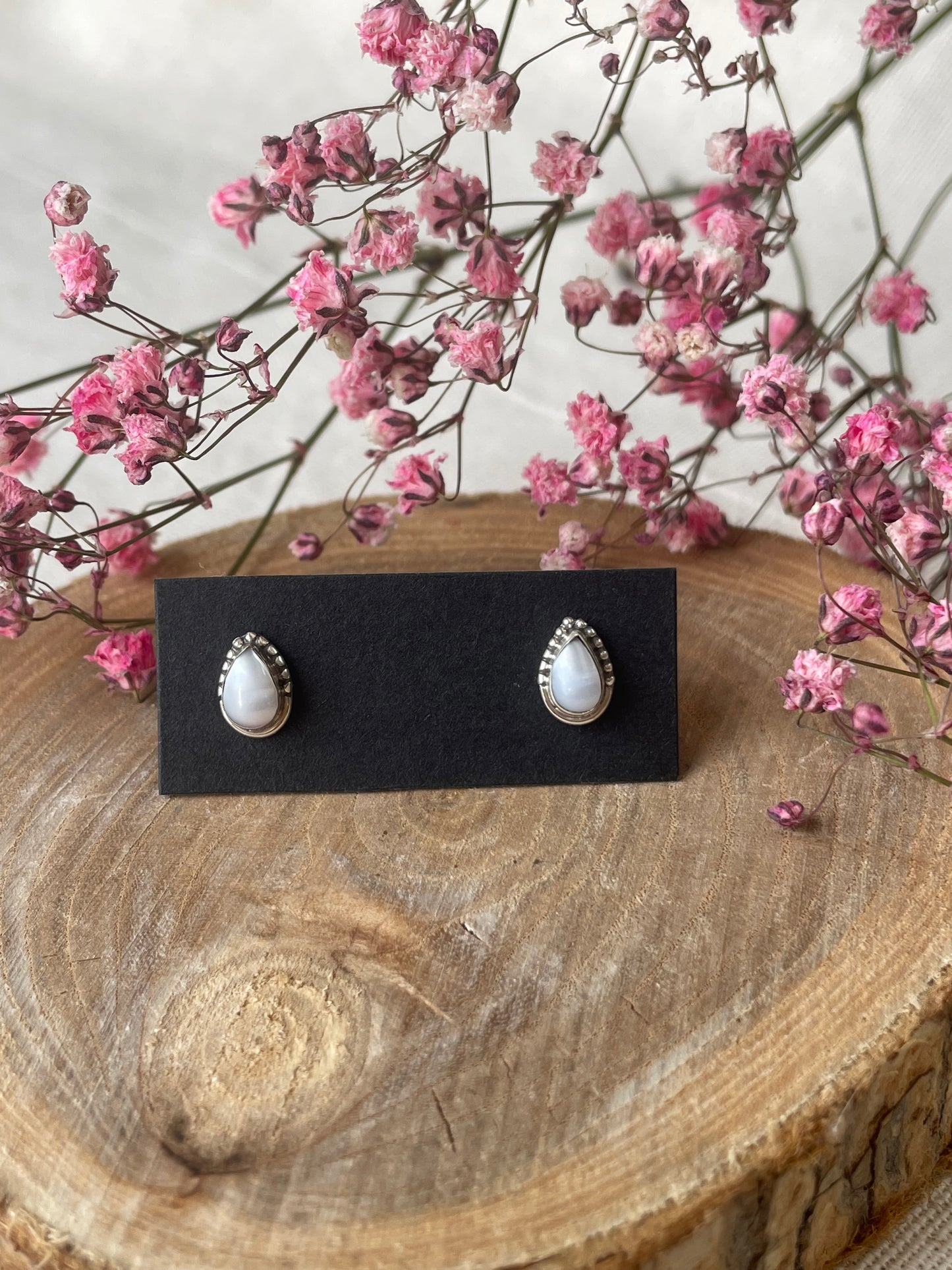 Puces d'oreilles Nacre argent 925