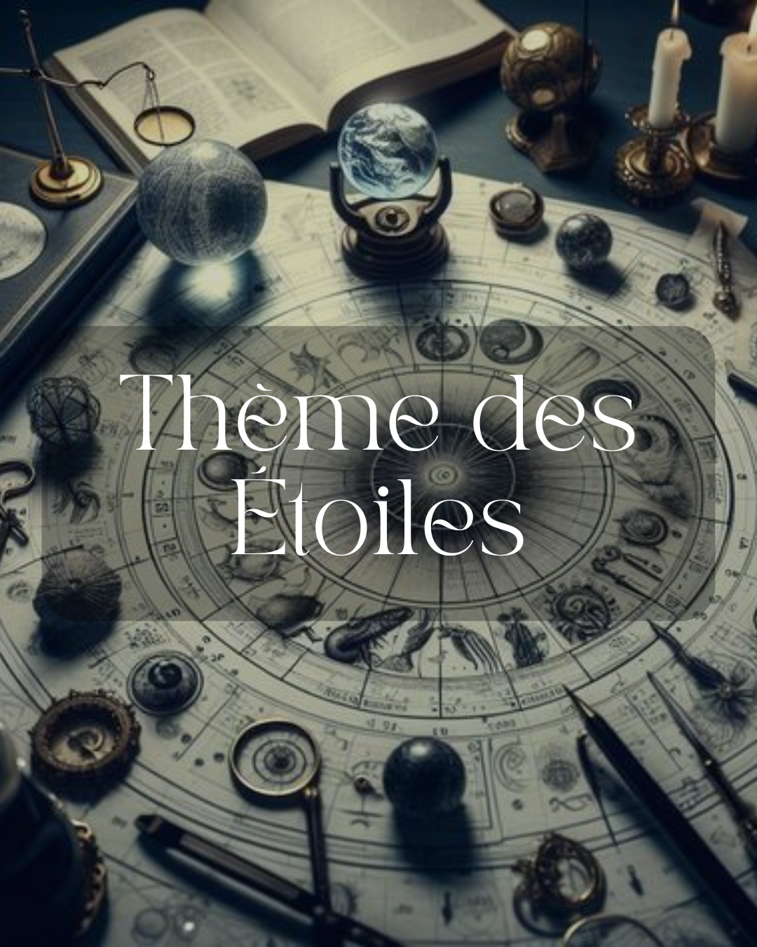 Thème astral personnalisé avec positions planétaires et maisons astrologiques - Le Jardin Astral Lille