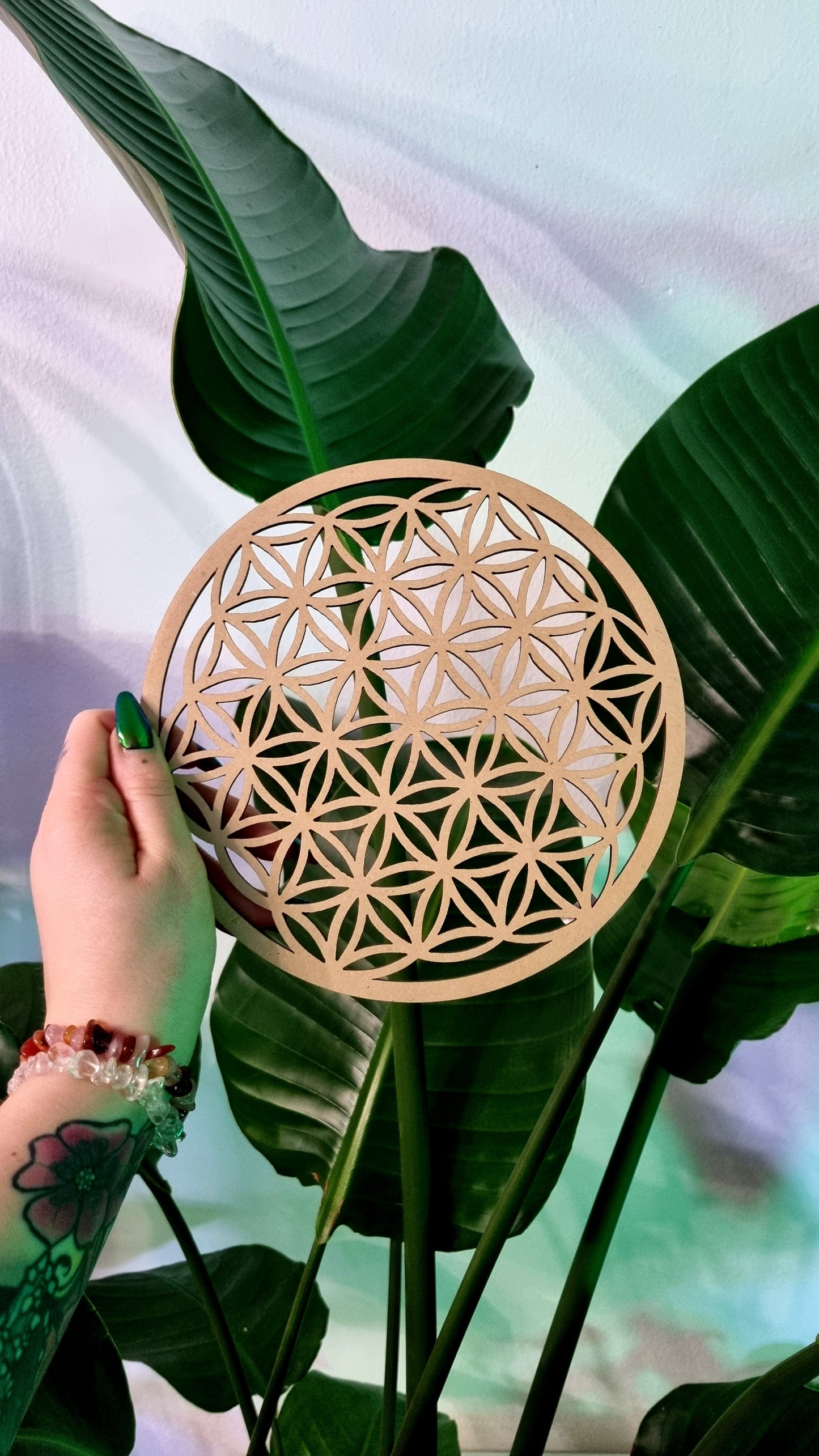 Flower of Life wooden plaque