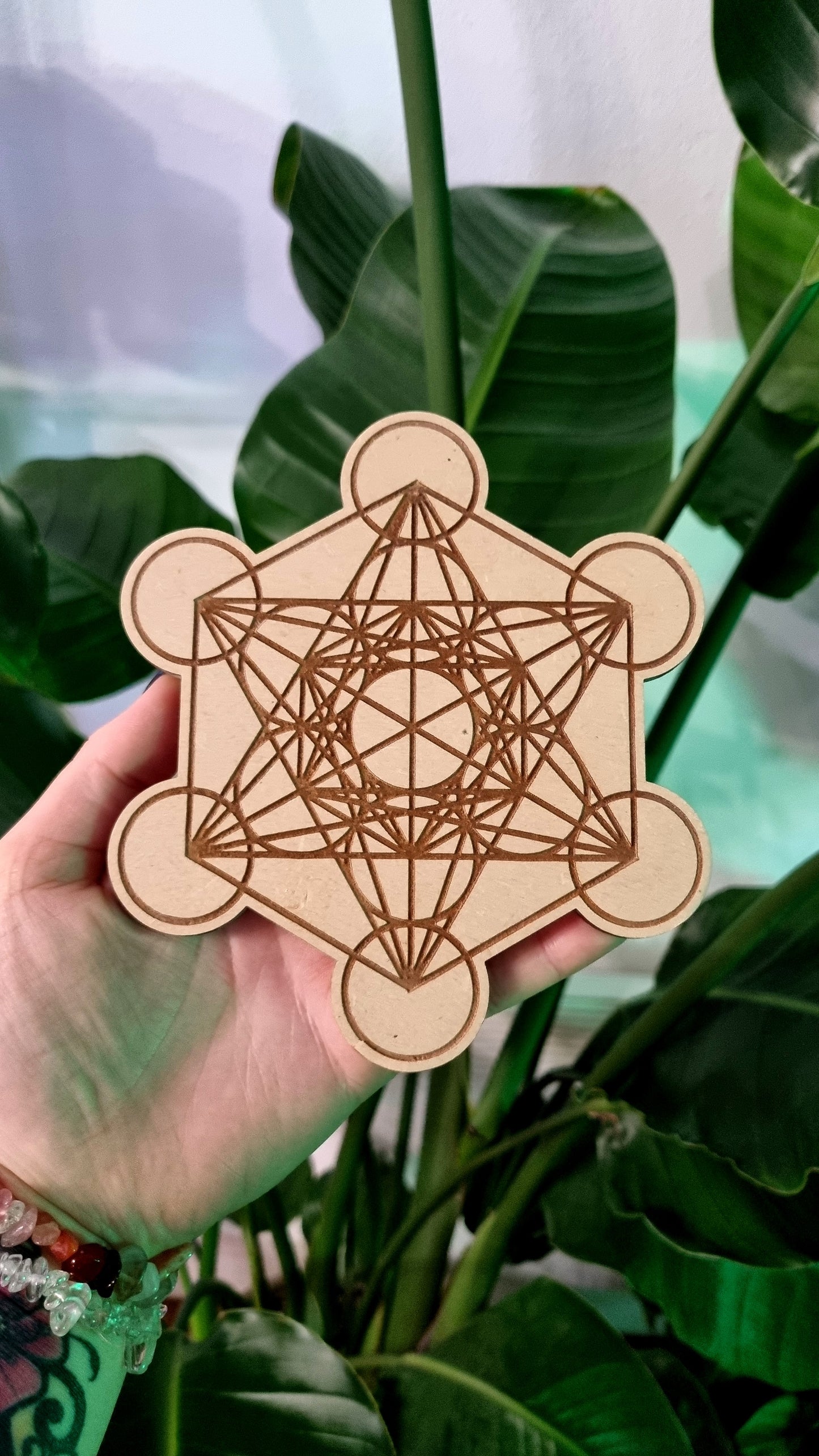Metatron's wooden plaque