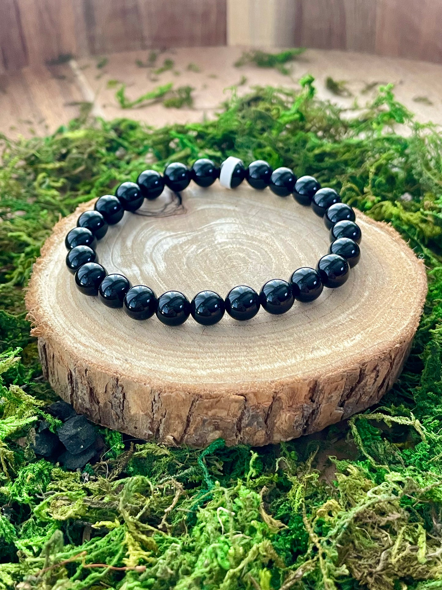 Bracelet en Obsidienne œil céleste