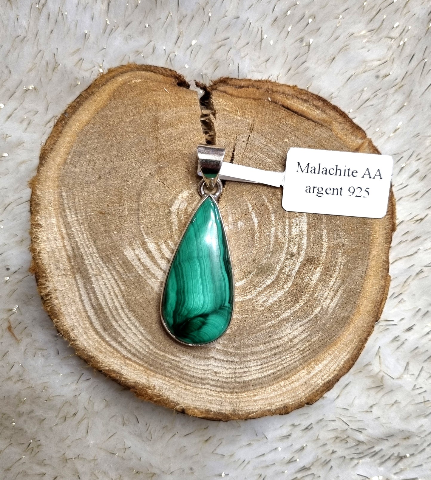 Pendentif en Malachite (+options)