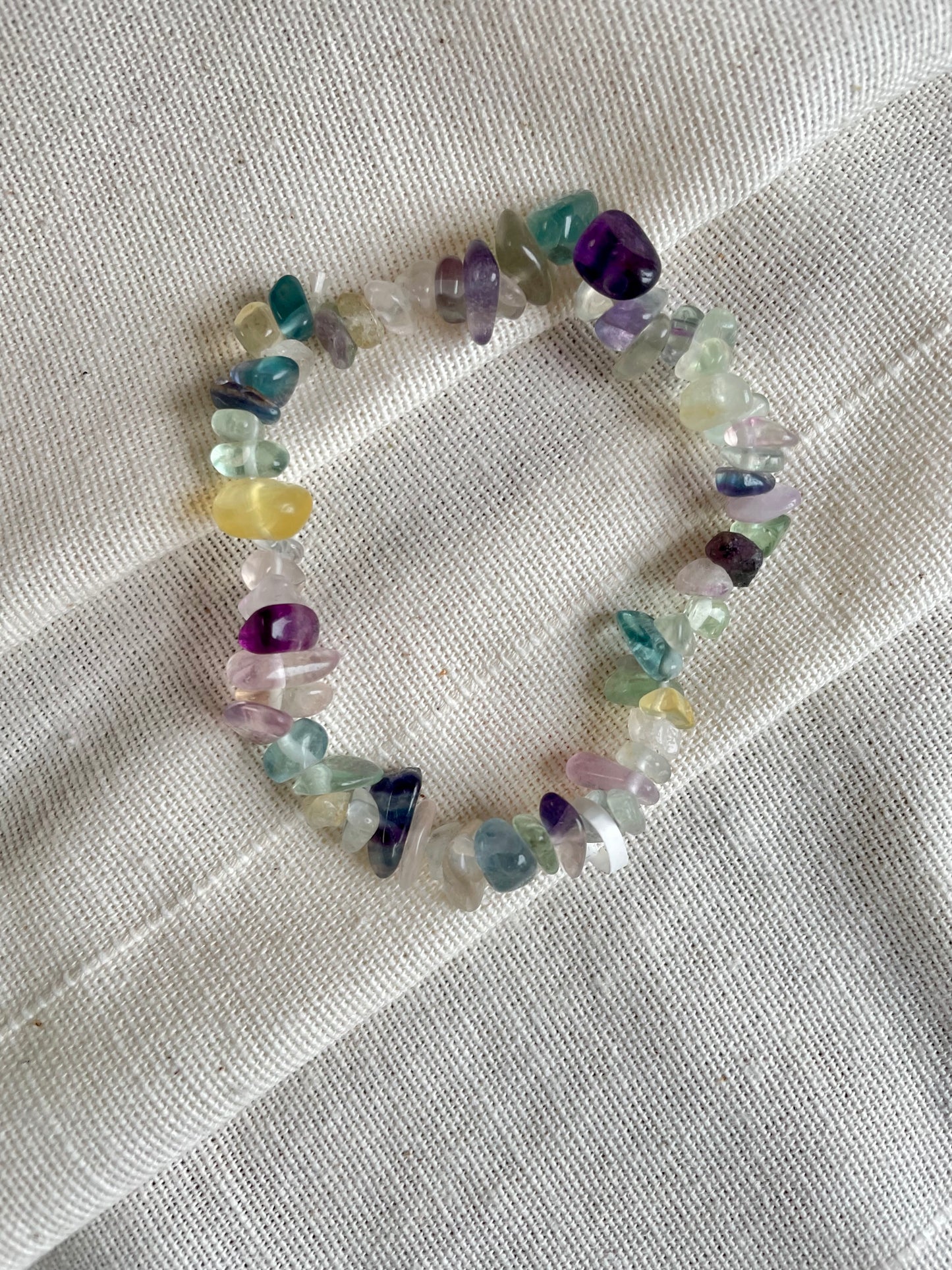 Bracelet baroque Fluorite multicolore