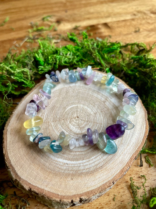 Bracelet baroque Fluorite multicolore