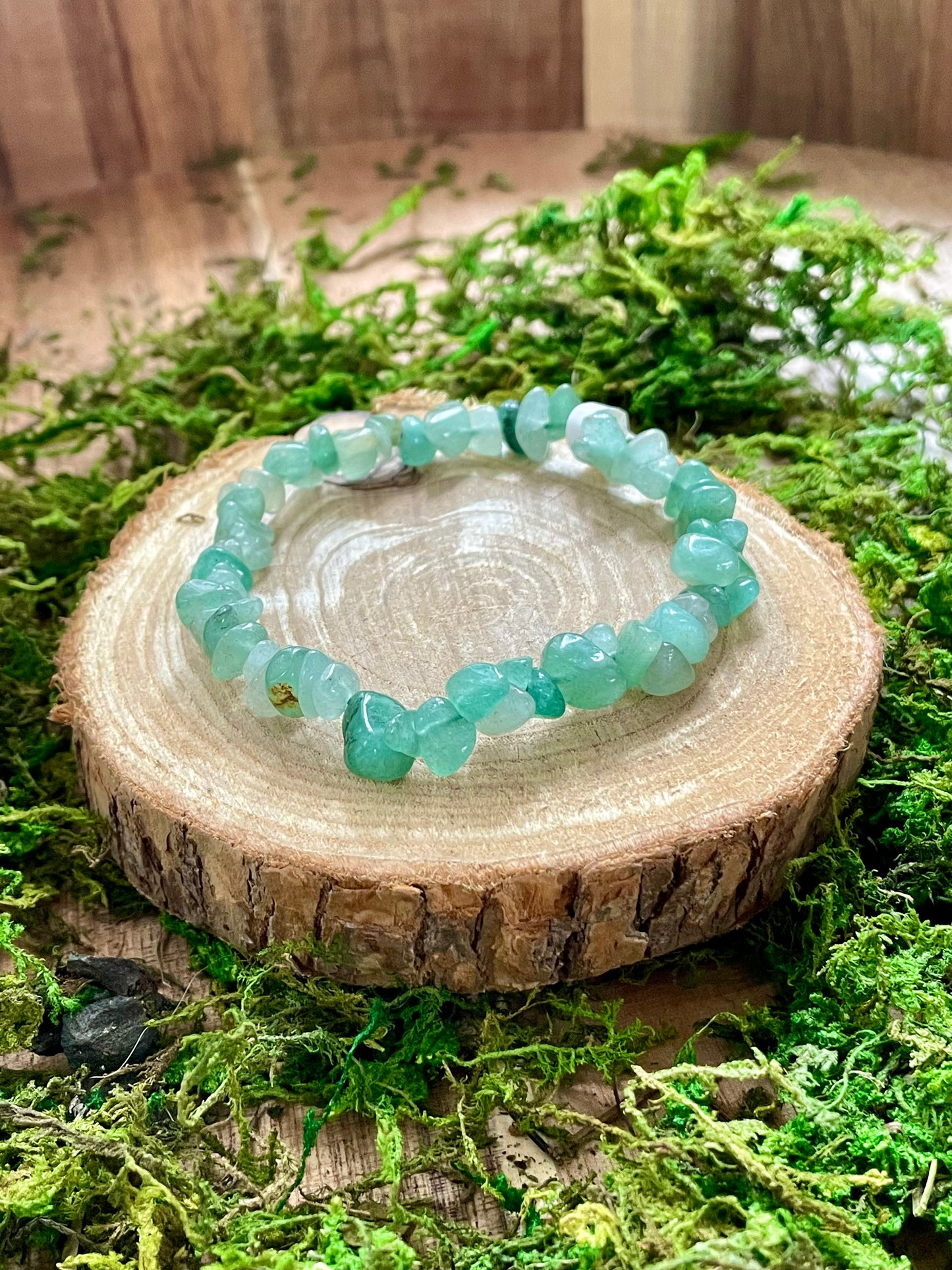 Baroque bracelet in green Aventurine AB